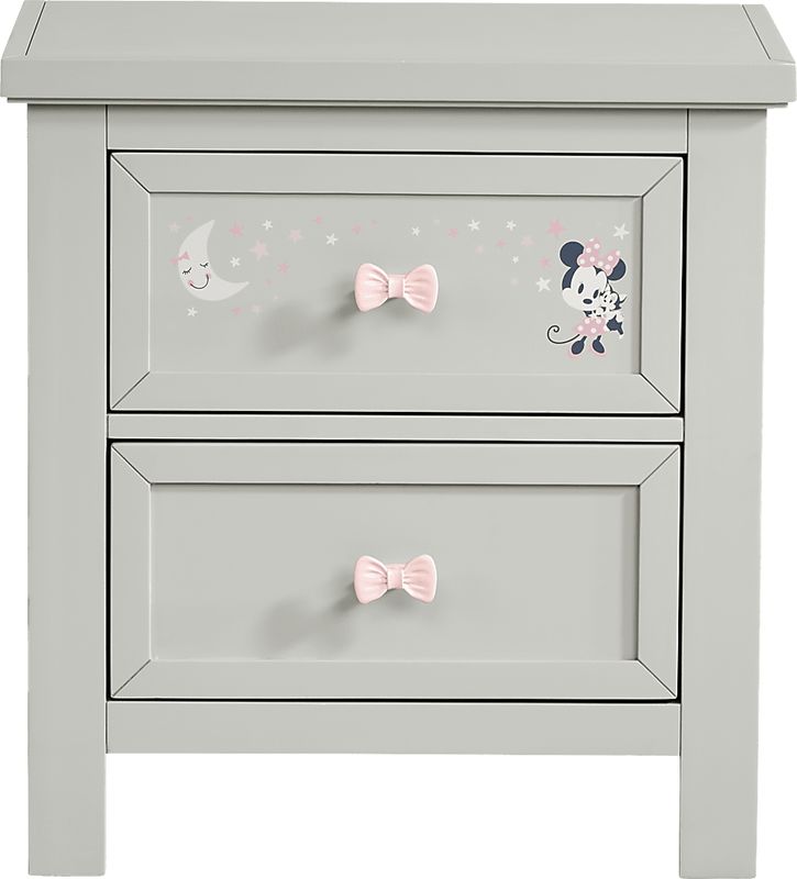 Kids Starry Dreams with Minnie Mouse Gray Nightstand
