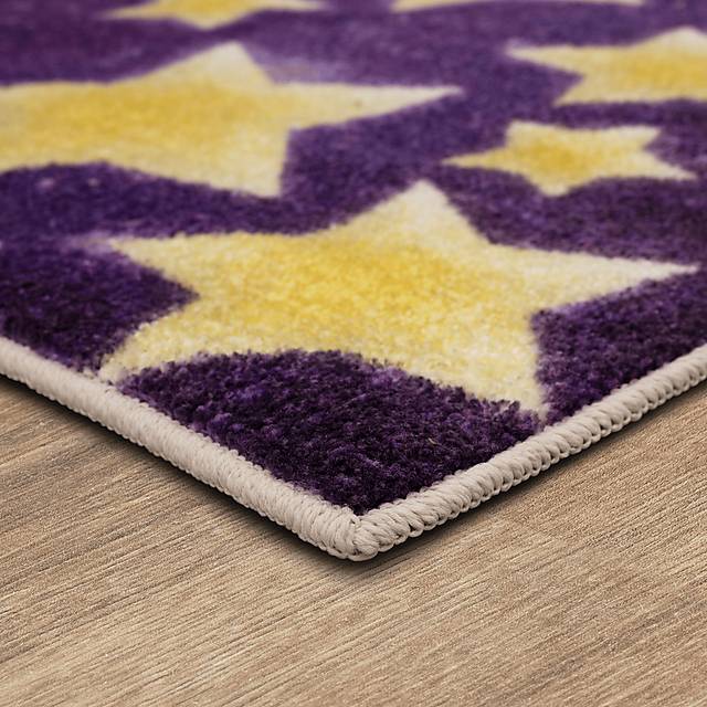 Kids Starry Sky Purple 5' x 8' Rug - Thumbnail - Image 4