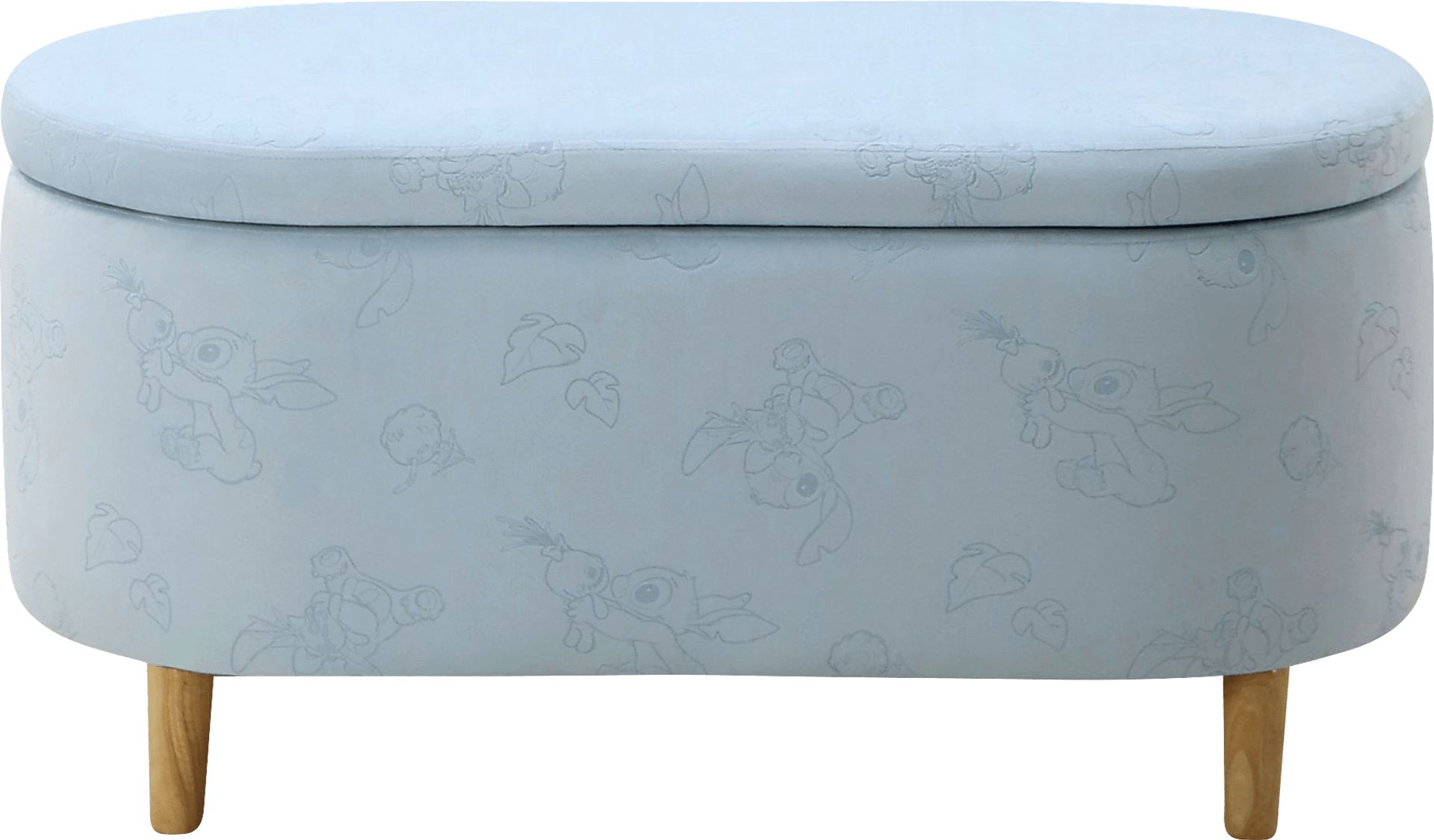 Kids Stitch Blue Storage Bench - Image 2