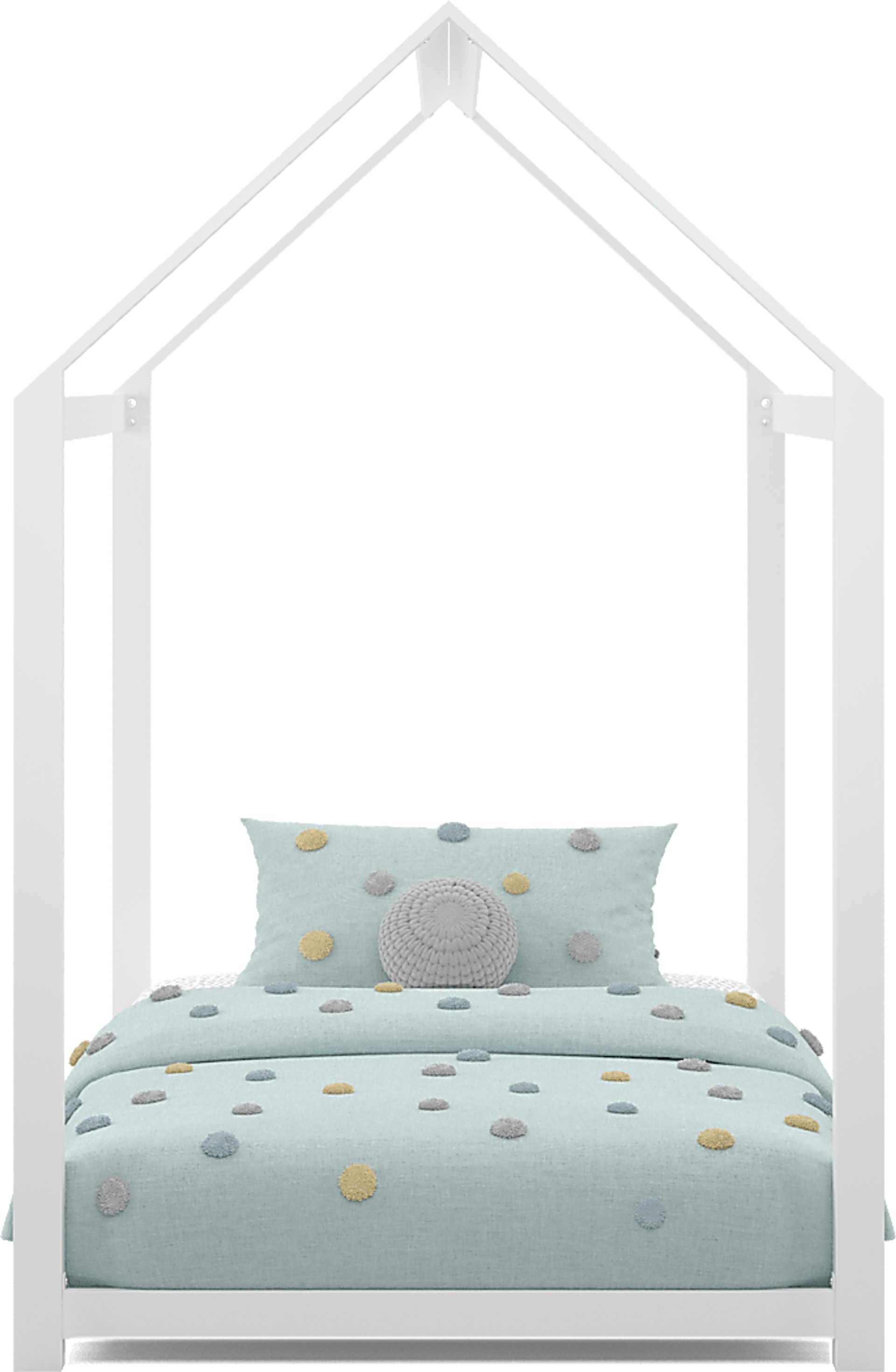 Kids Storybook White Twin House Bed - Image 2