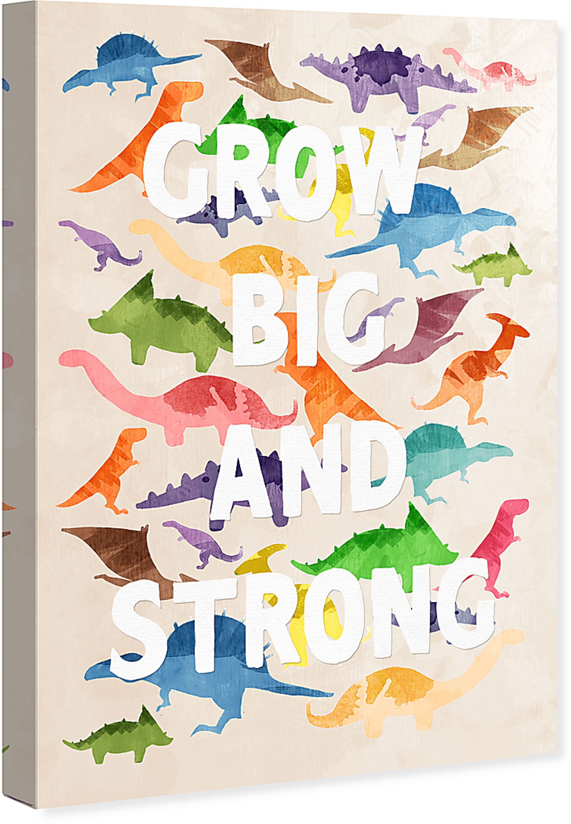 Kids Strong and Big Dinos Beige Small Wall Art - Image 2