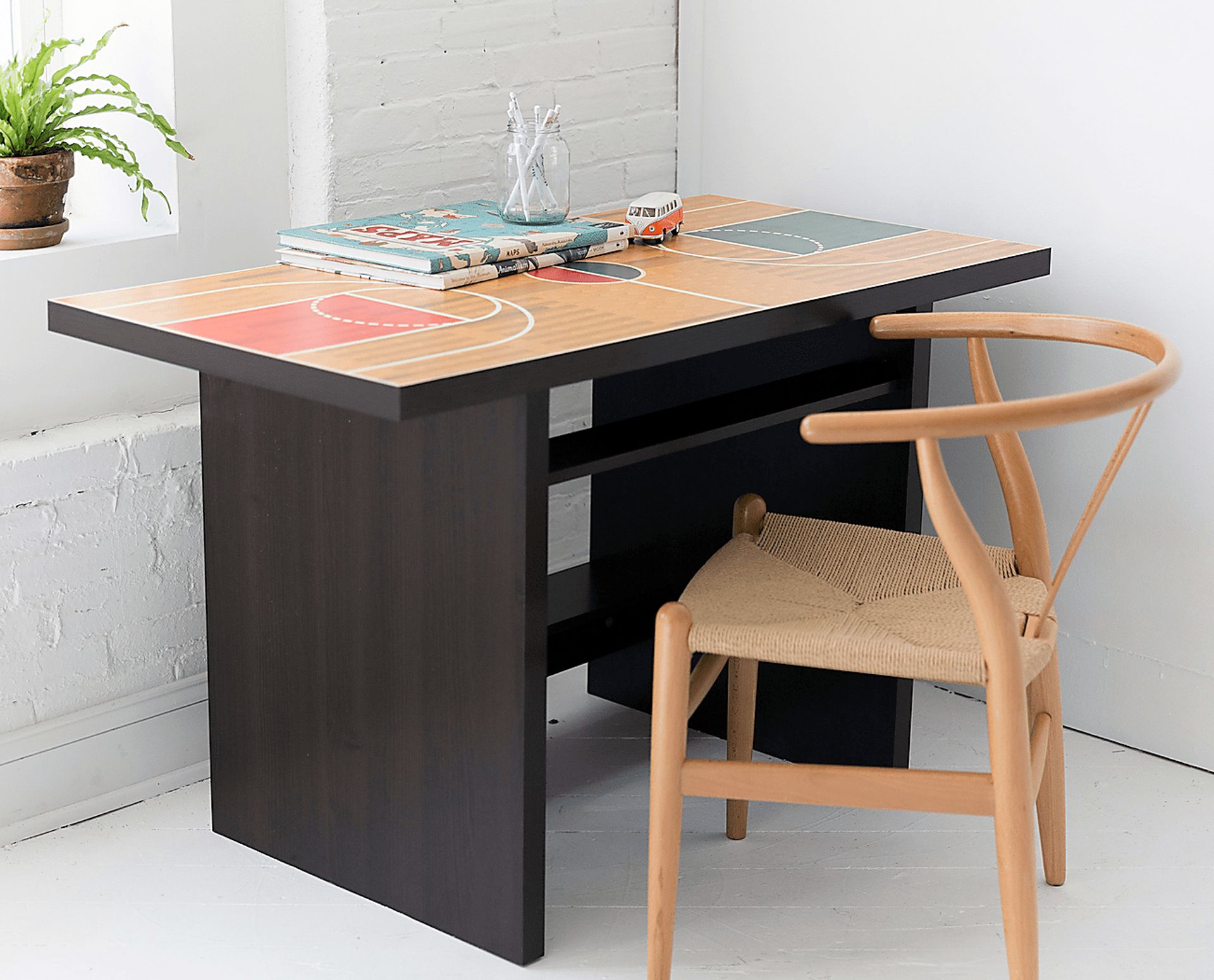 Kids Study Court Orange Desk - Image 5