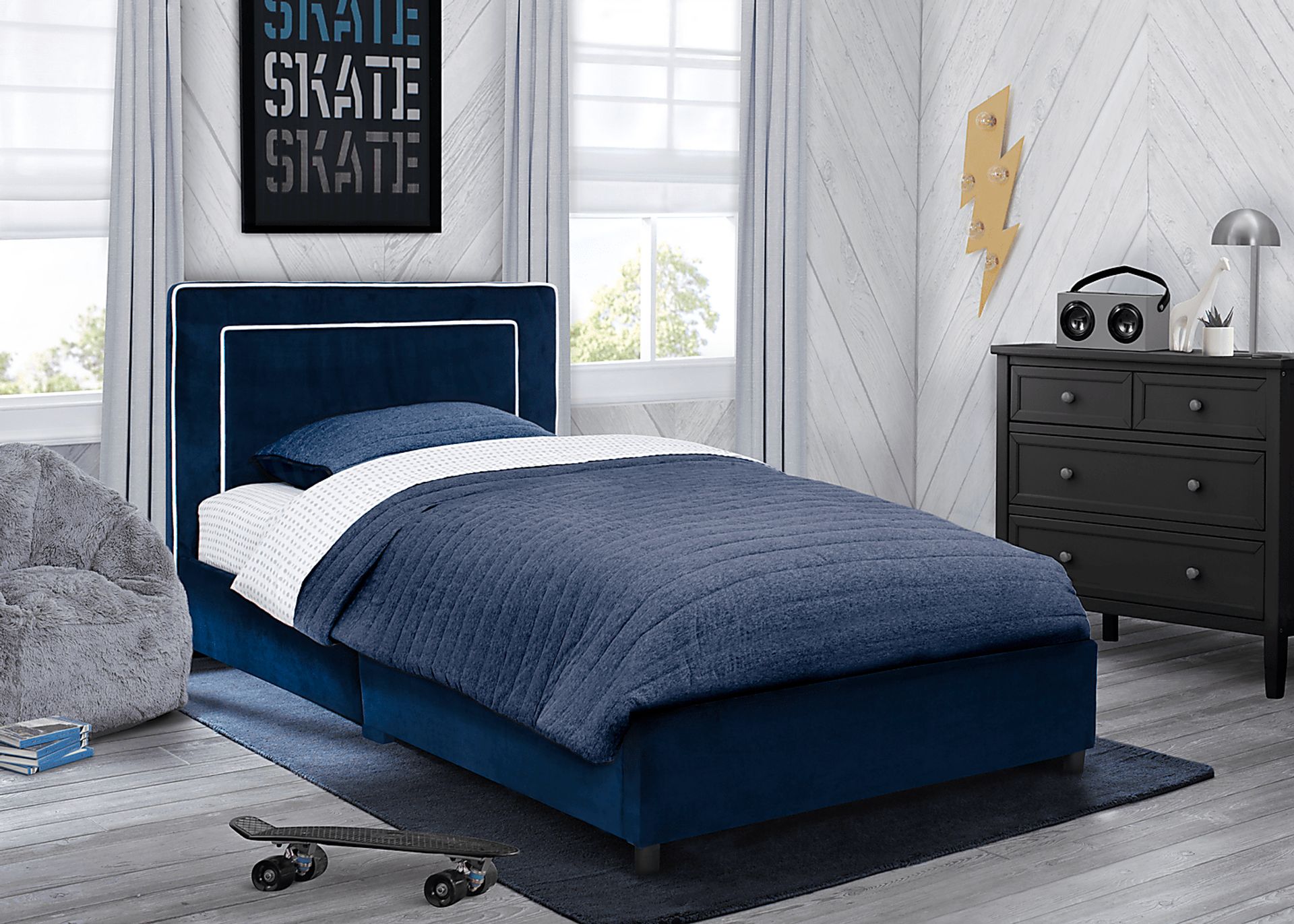 Kids Suaba Navy Twin Bed - Image 3