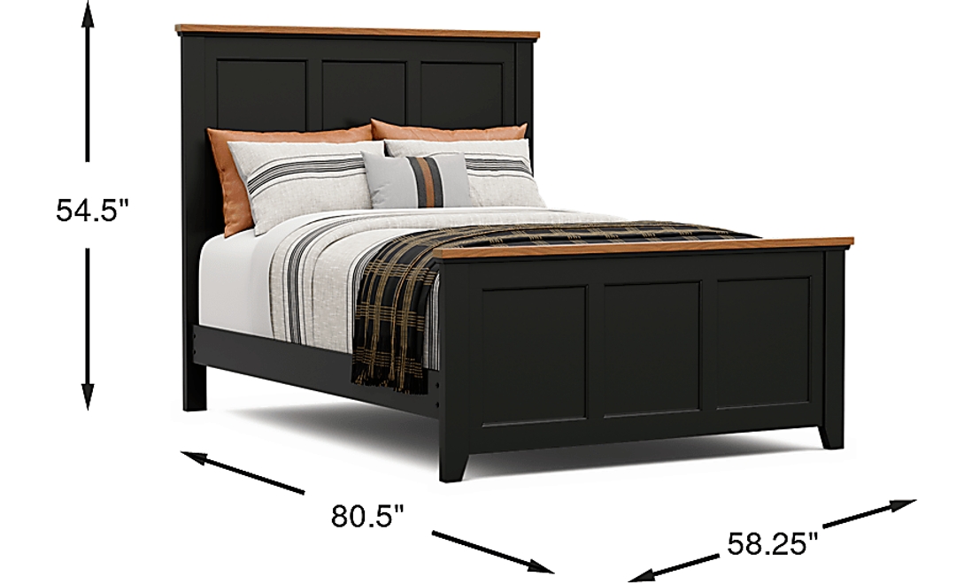Kids Sugar Hollow Black Full Panel Bed