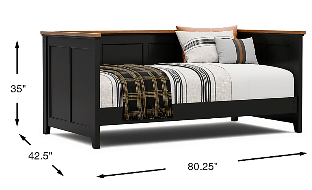 Kids Sugar Hollow Black Twin Daybed