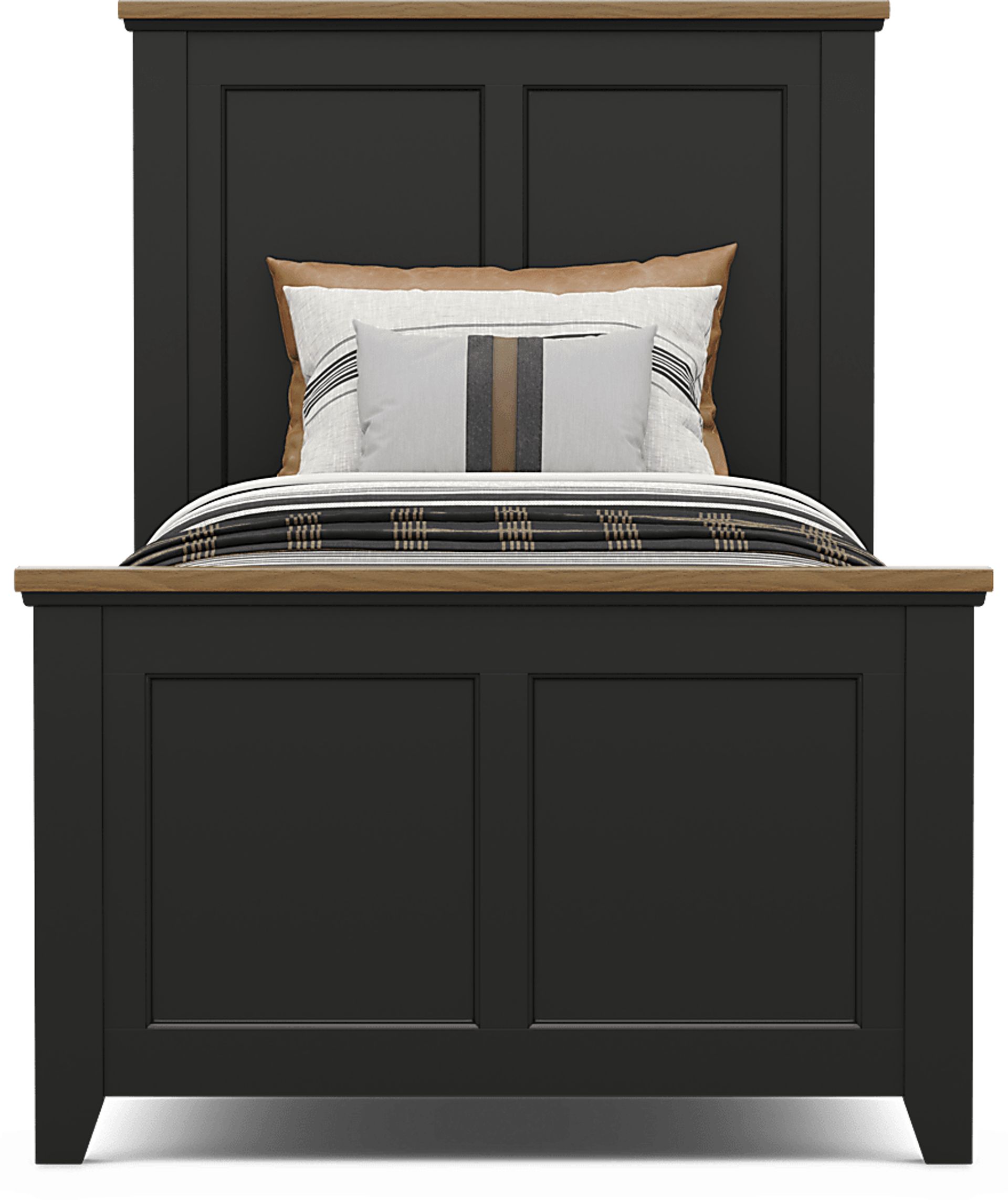 Kids Sugar Hollow Black Twin Panel Bed - Image 3