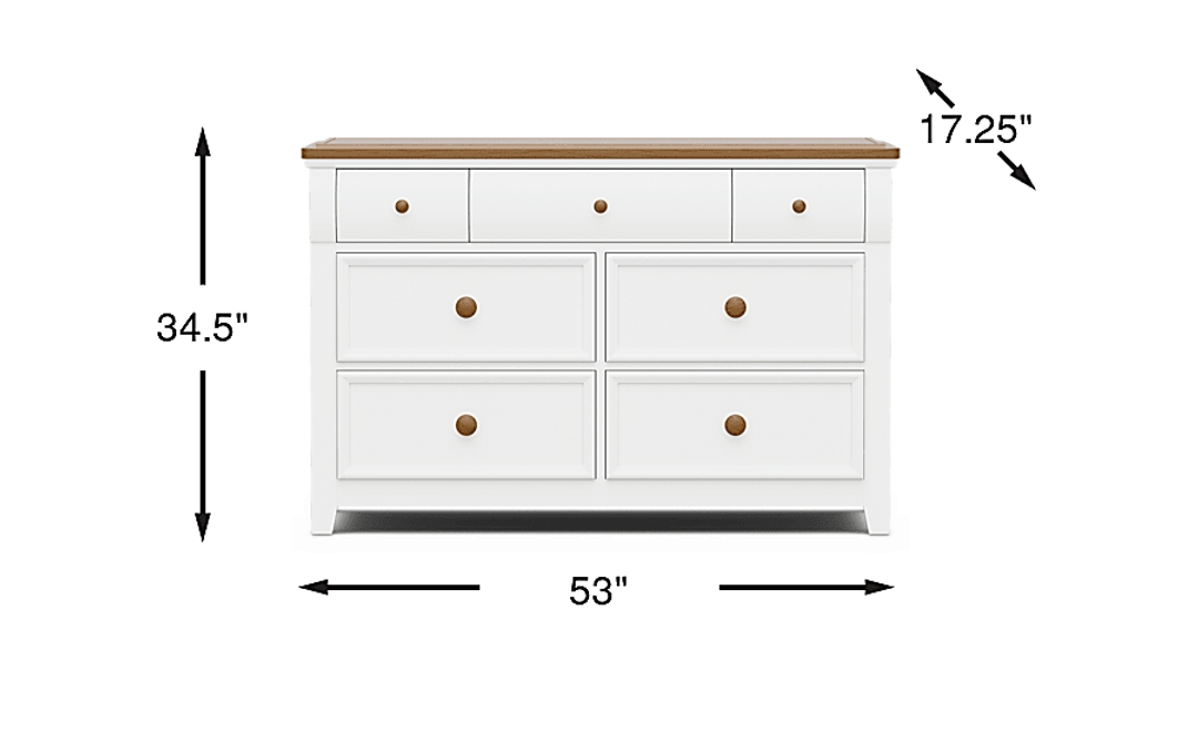 Kids Sugar Hollow White Dresser
