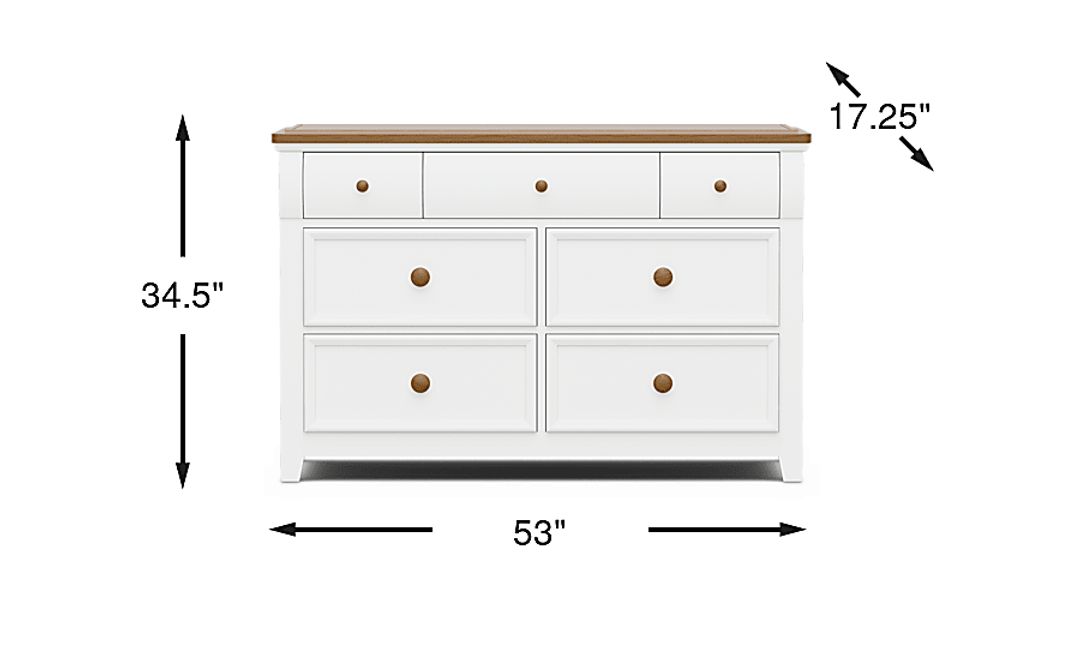Kids Sugar Hollow White Dresser