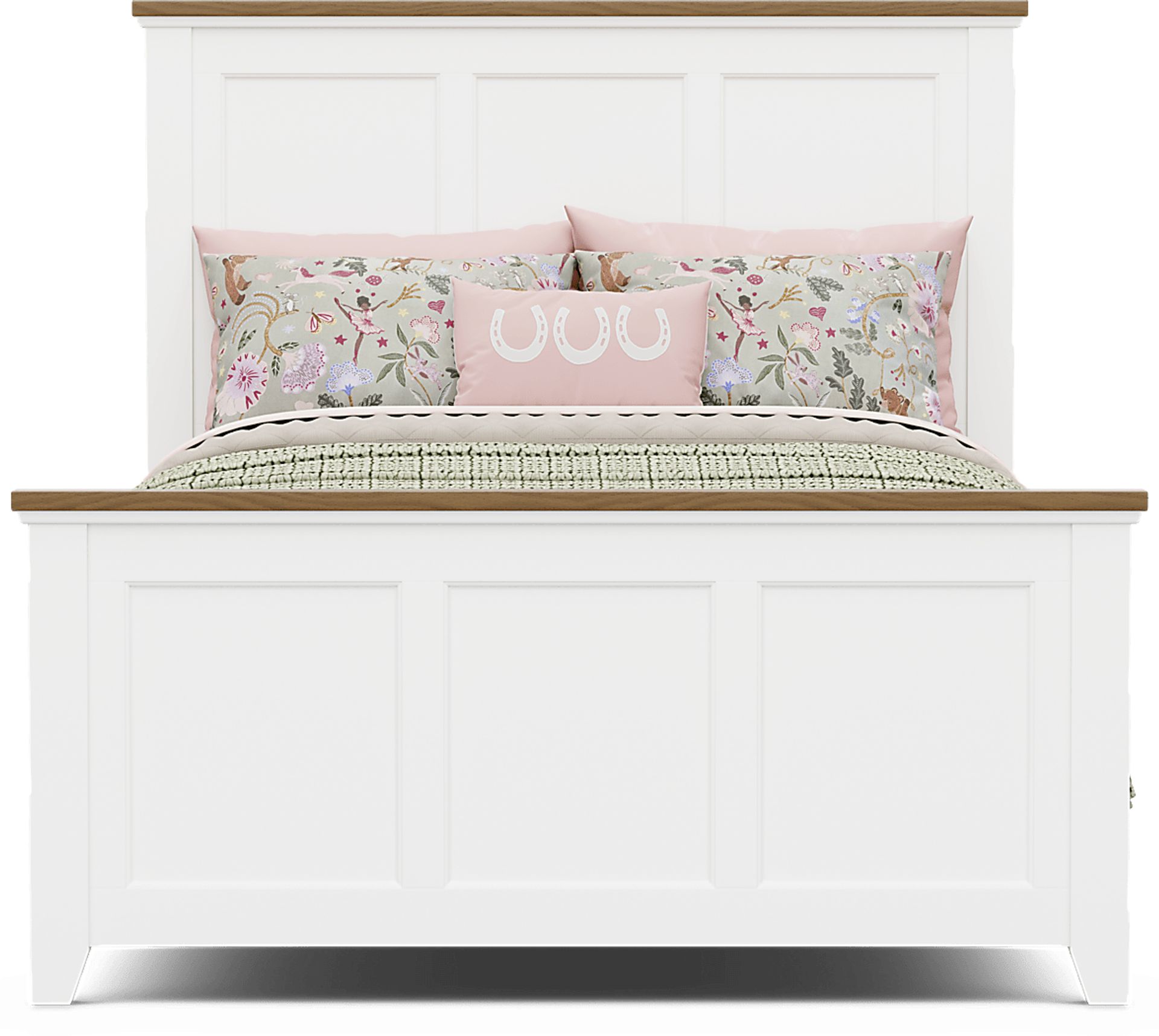Kids Sugar Hollow White Full Panel Bed - Image 3