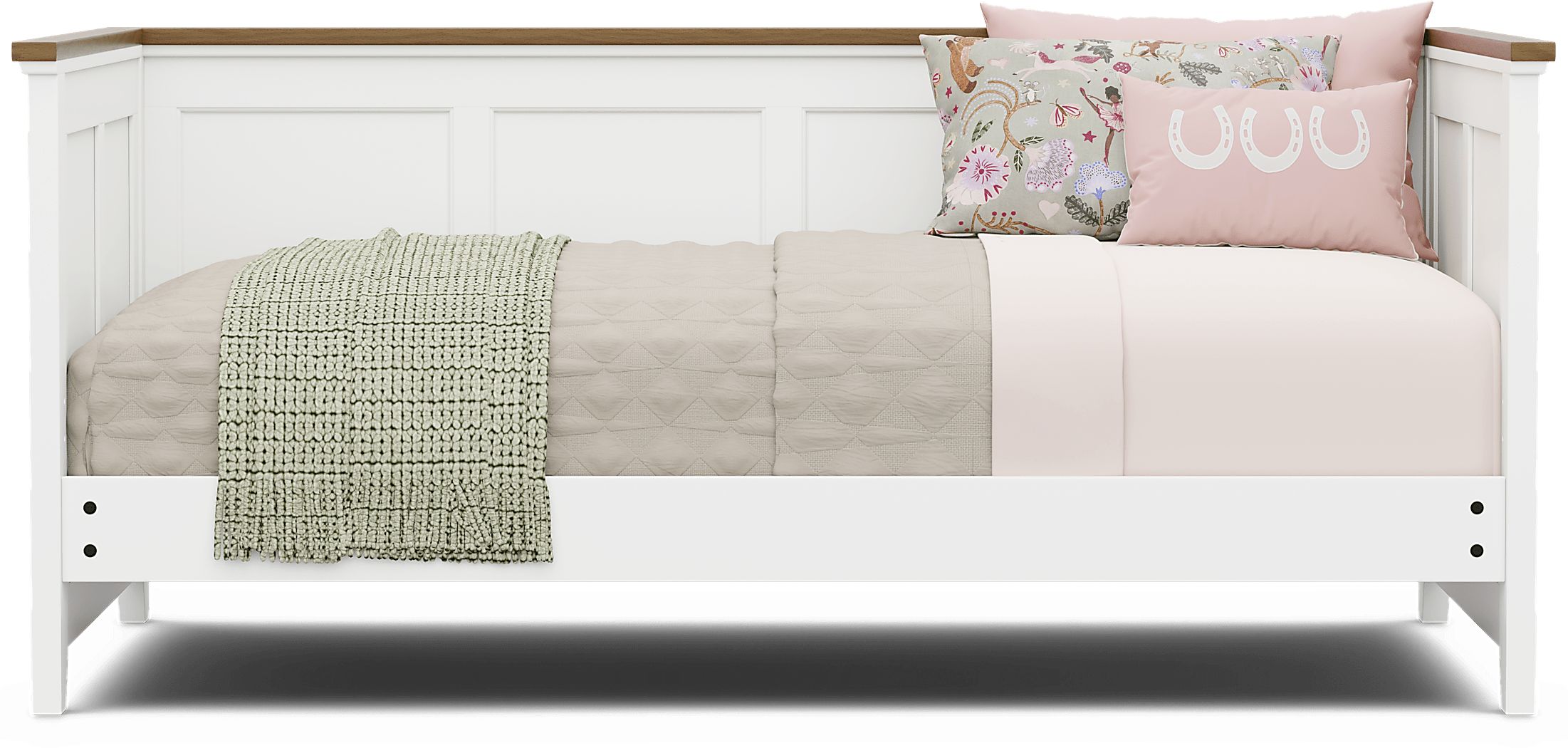 Kids Sugar Hollow White Twin Daybed Bedroom - Thumbnail 3