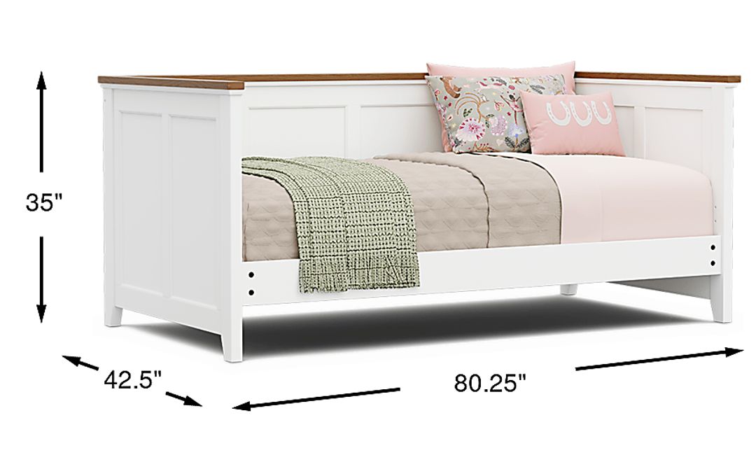 Kids Sugar Hollow White Twin Daybed