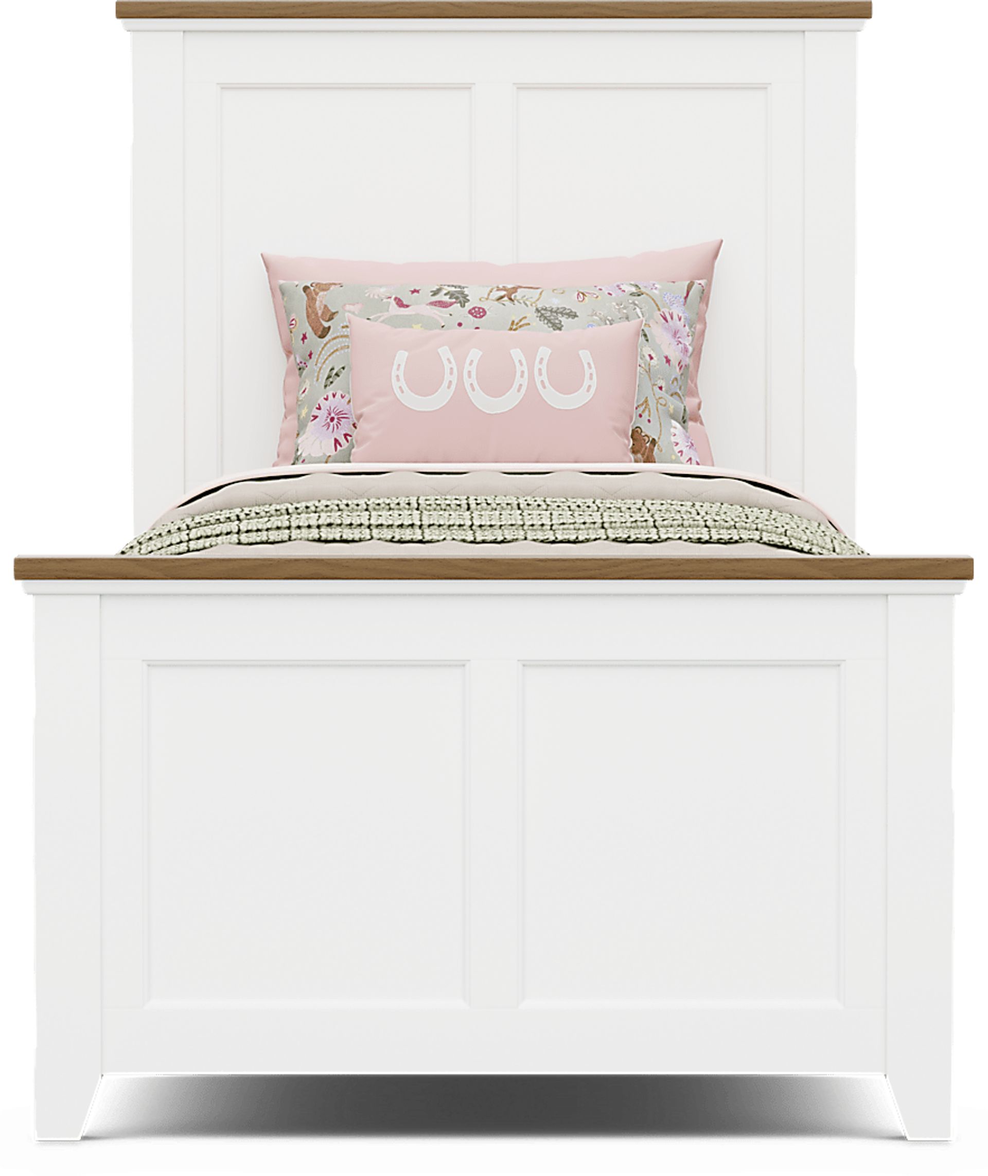 Kids Sugar Hollow White Twin Panel Bed - Image 3