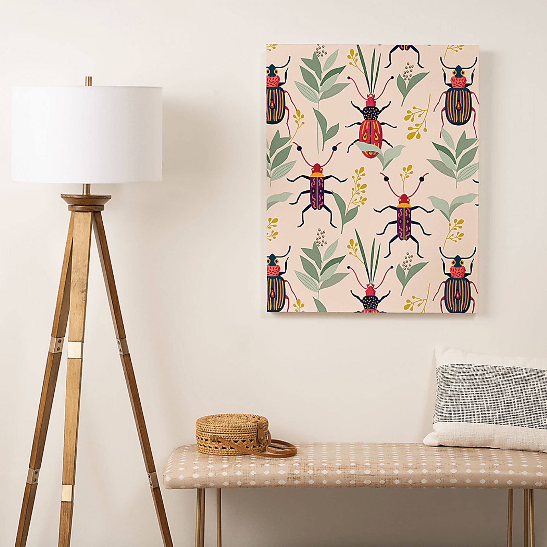 Kids Summer Bugs II Taupe Artwork - Image 2