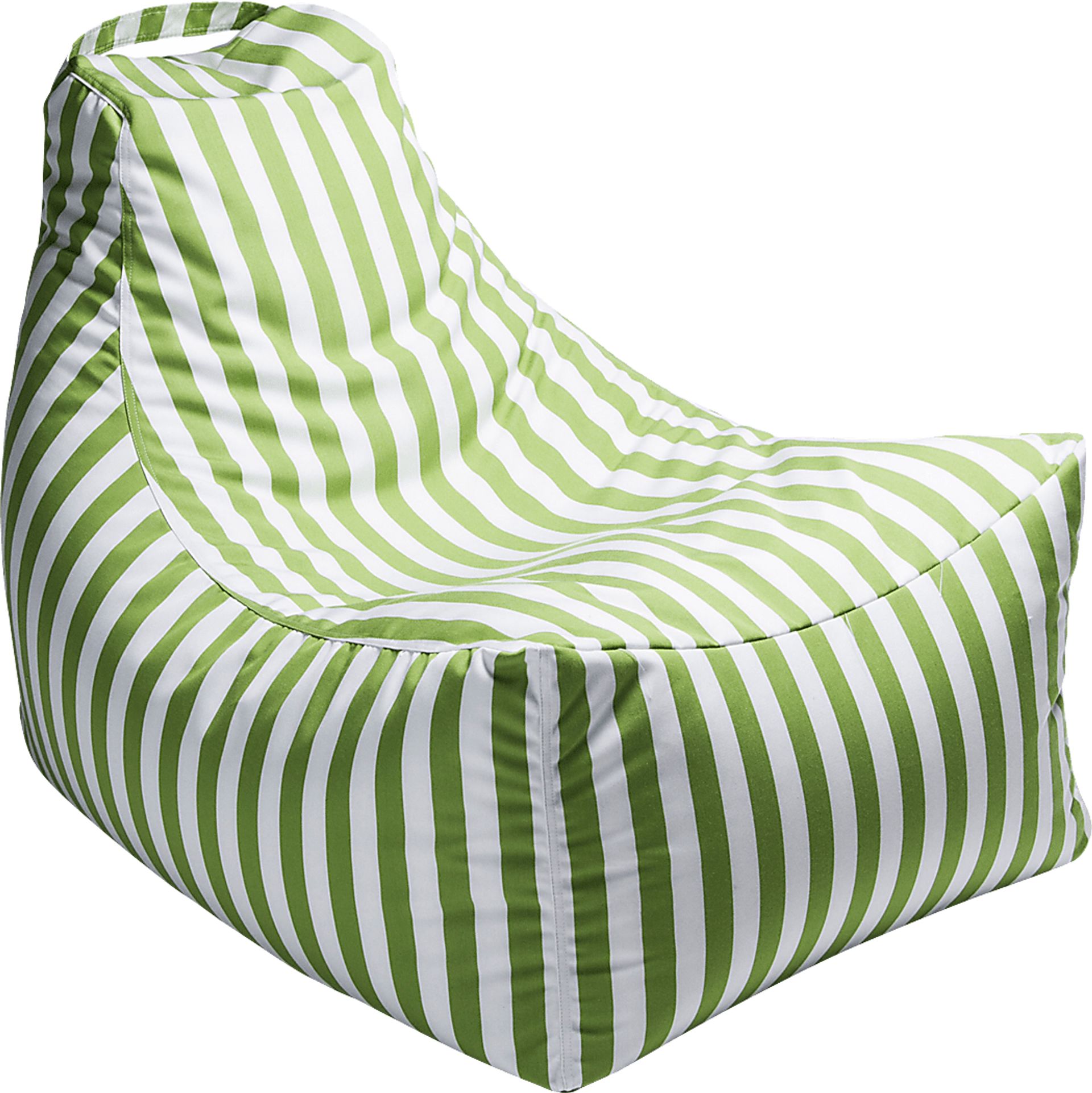 Kids Summerly Green/White Indoor/Outdoor Bean Bag Chair - Image 1