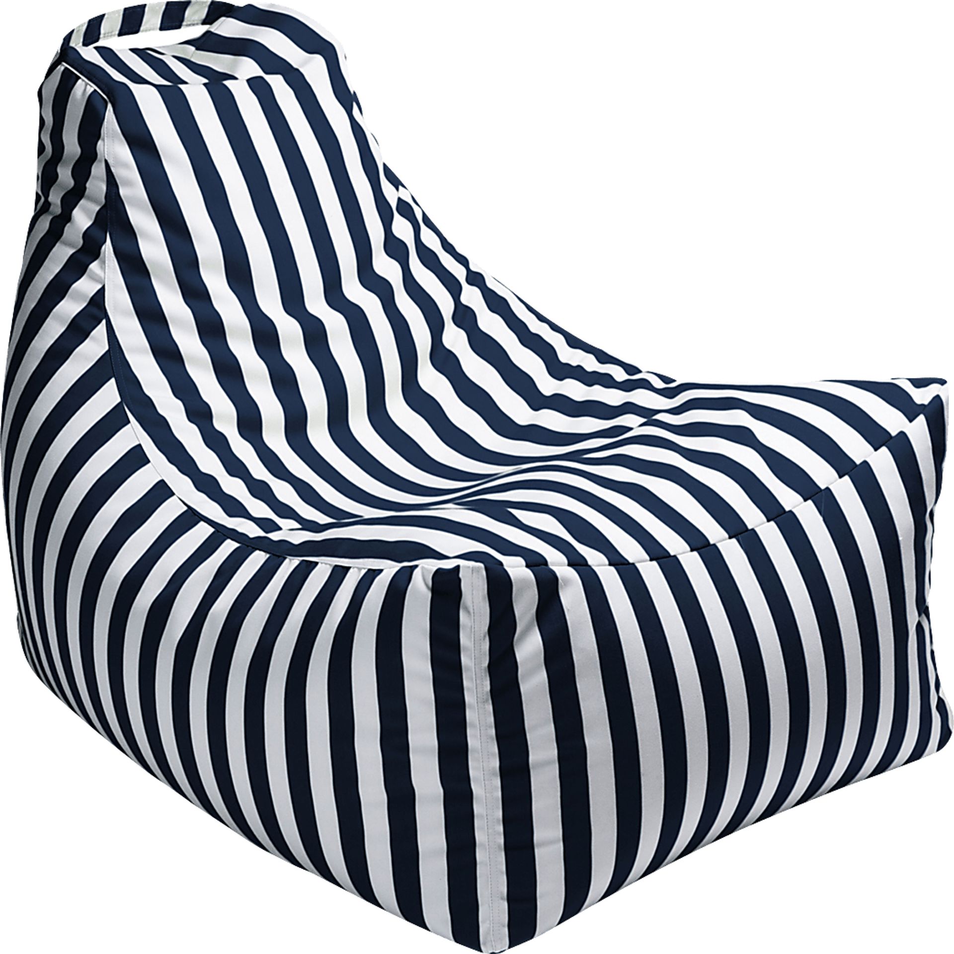 Kids Summerly Navy/White Indoor/Outdoor Bean Bag Chair - Image 1