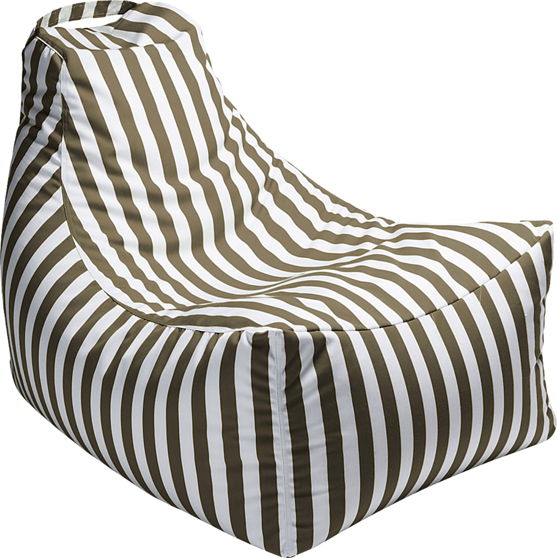Kids Summerly Taupe/White Indoor/Outdoor Bean Bag Chair - Image 1