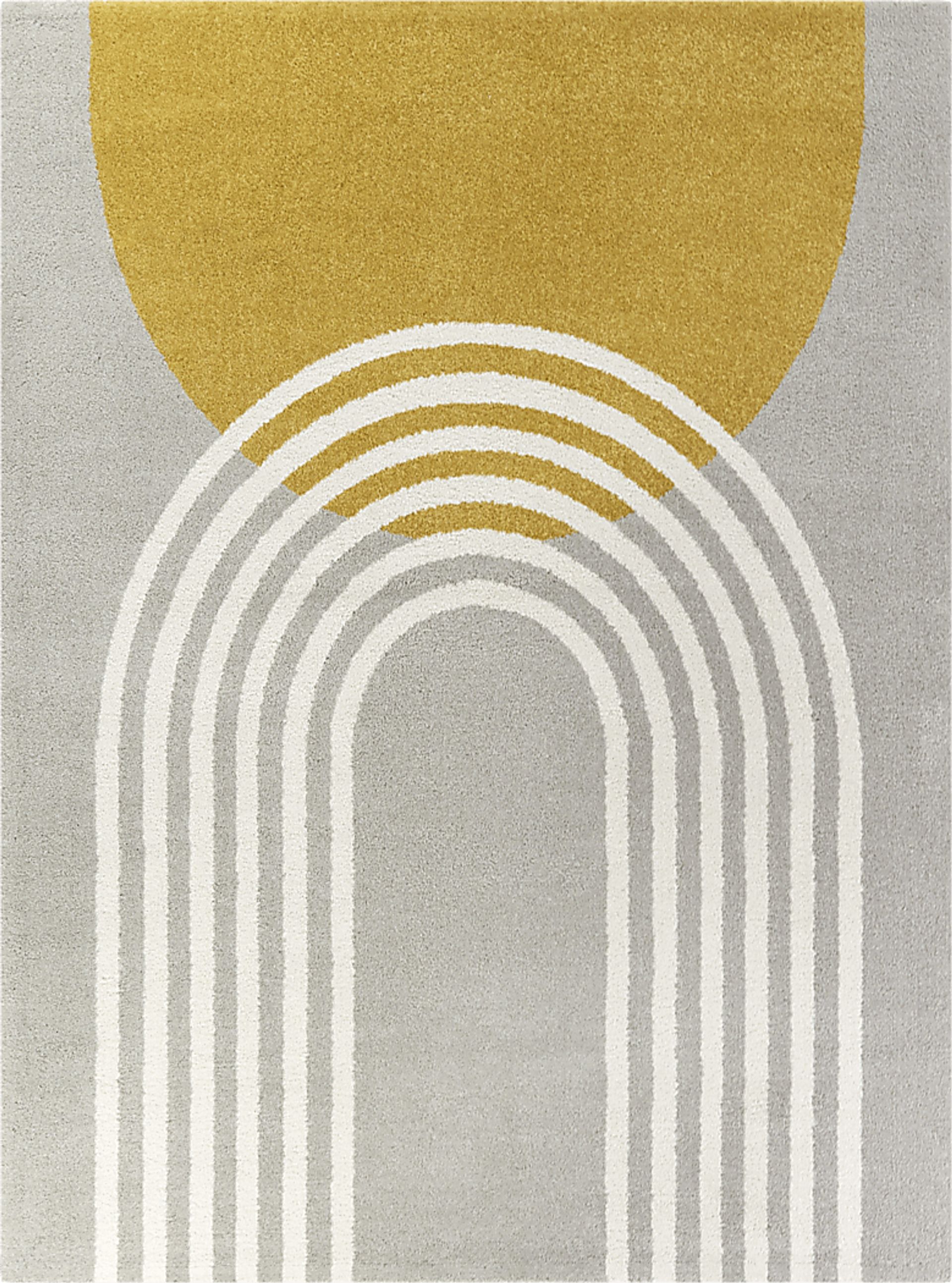 Kids Sun and Shine Light Gray 5'3 x 7' Rug - Image 1