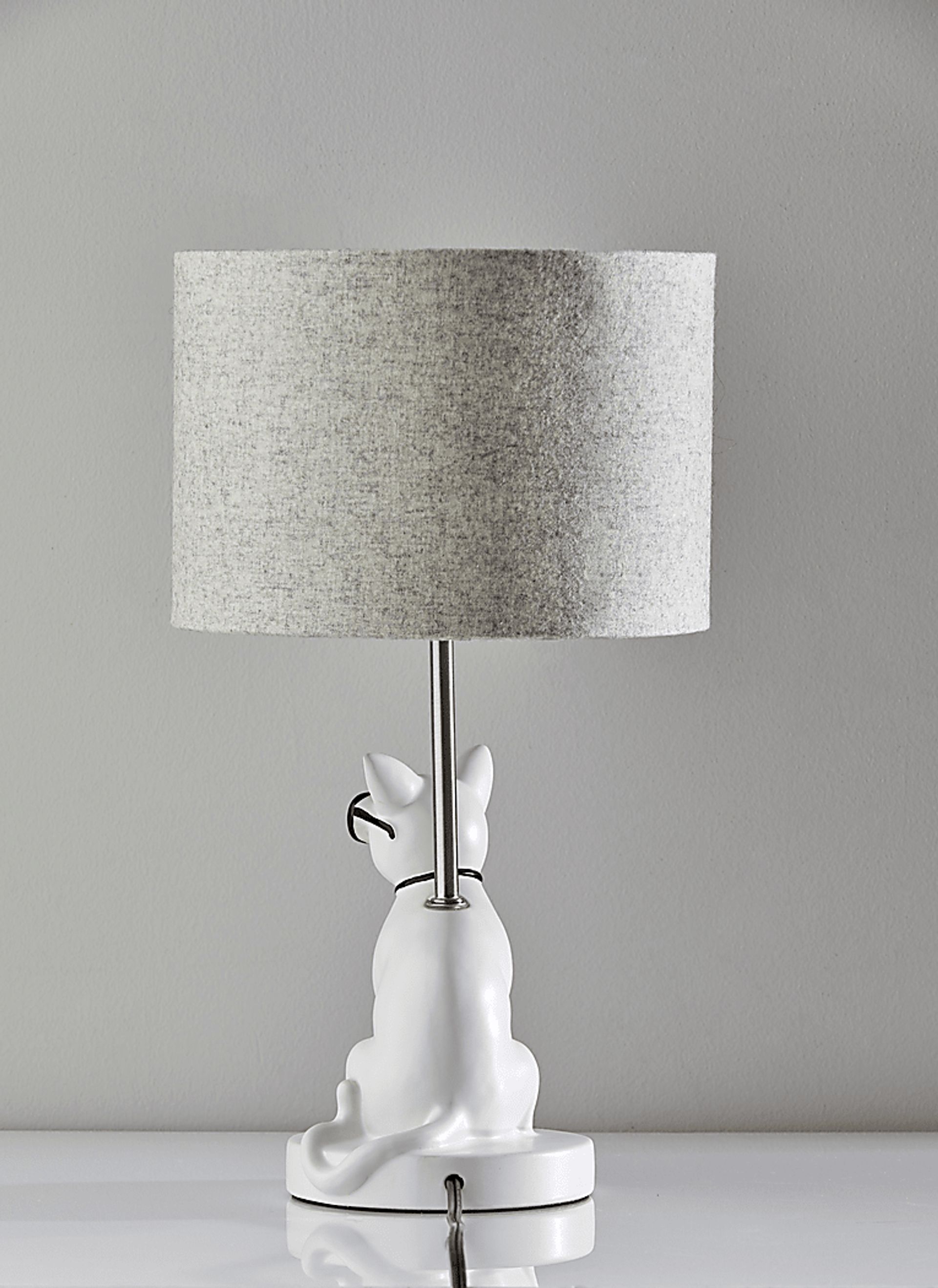Kids Sunny Cat White Table Lamp - Image 3