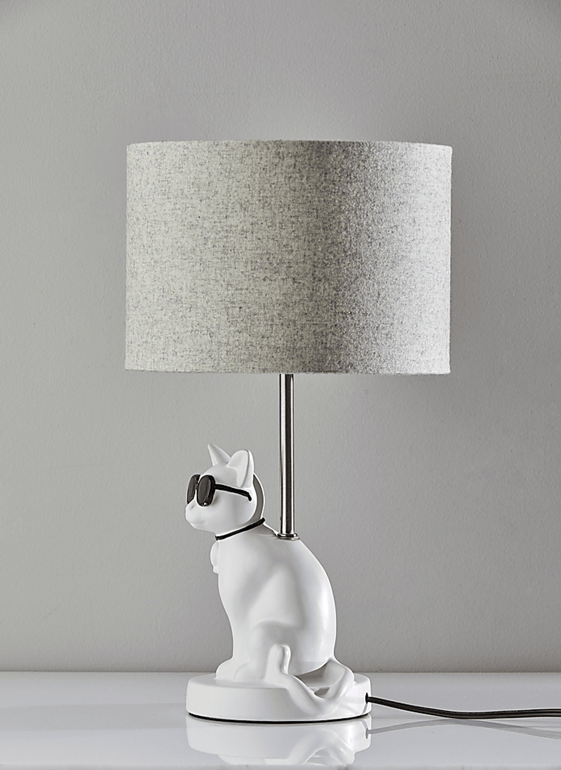 Kids Sunny Cat White Table Lamp - Image 6