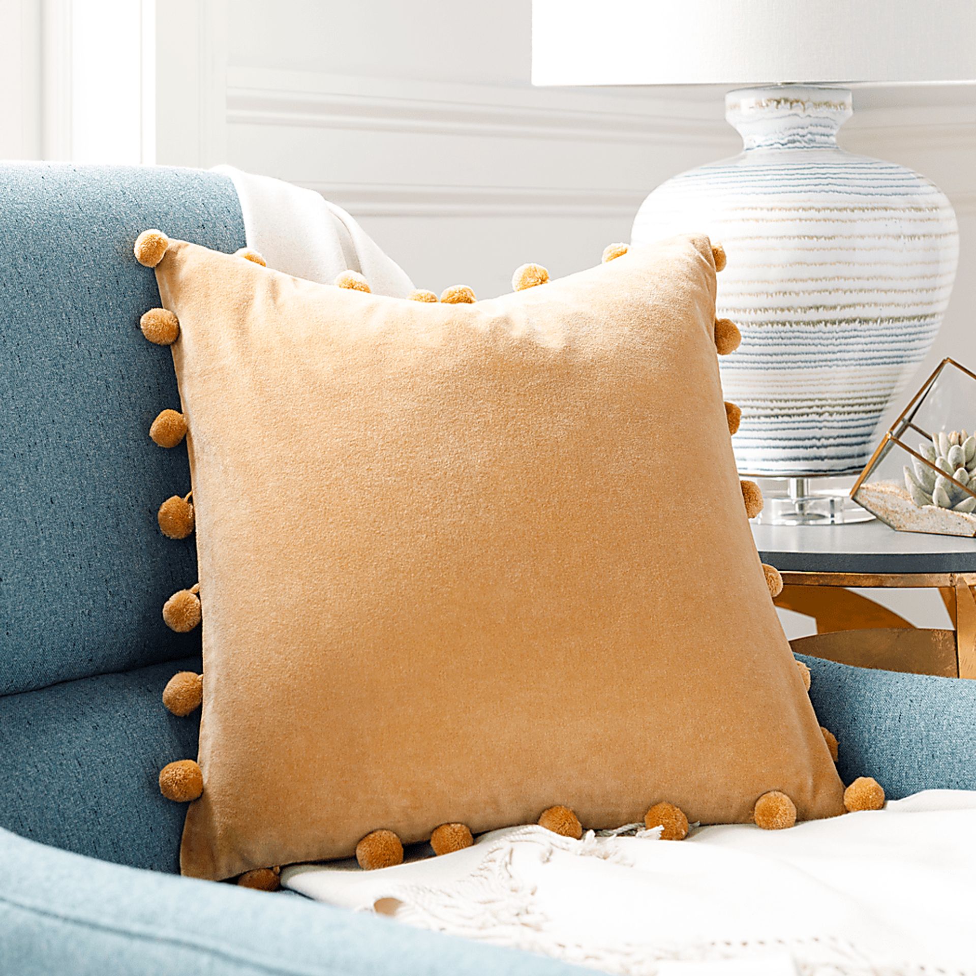 Kids Sunset Oasis Camel Accent Pillow - Image 3