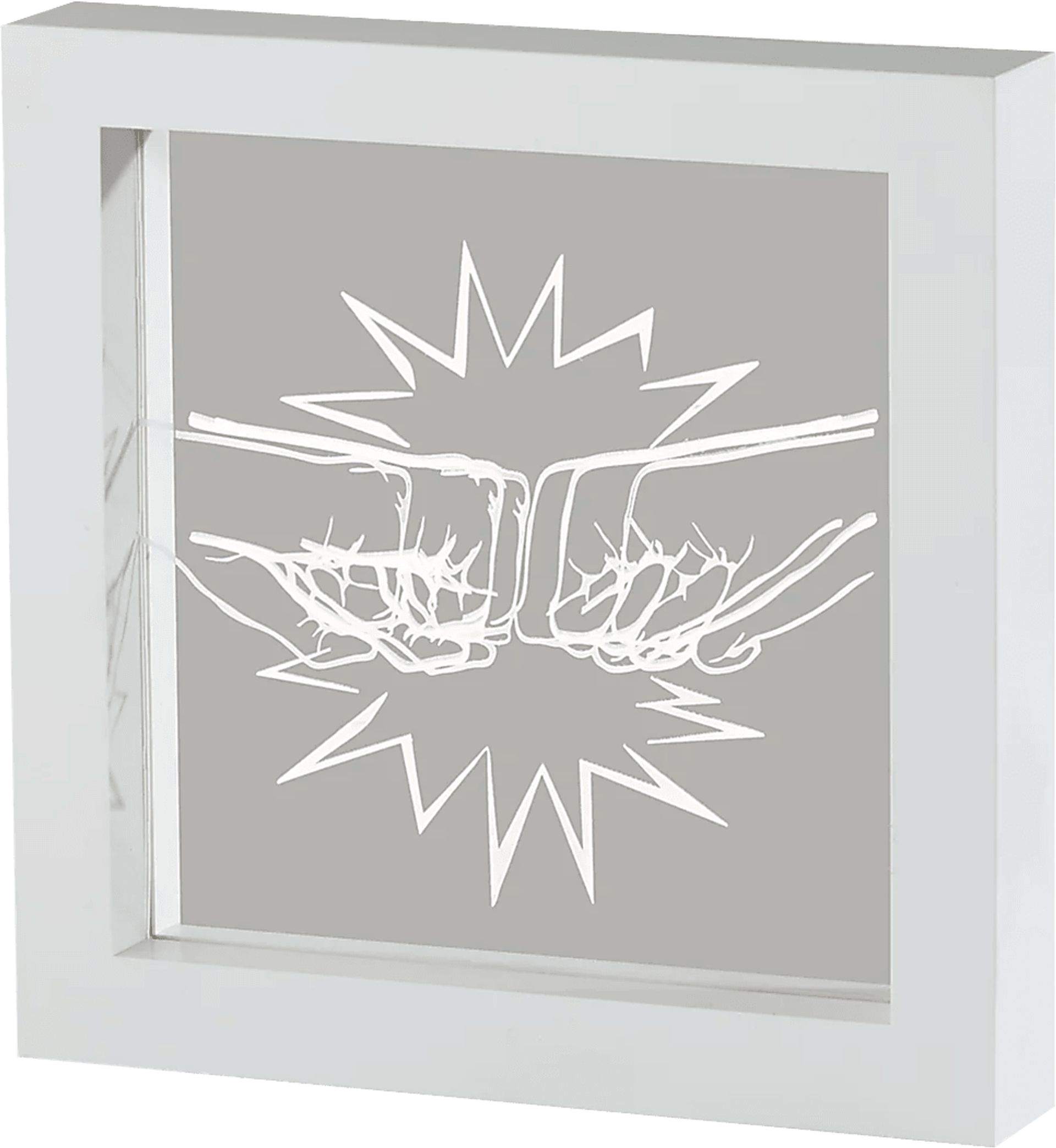 Kids Super Heroes Decor White Fist Bump Light Box - Image 1
