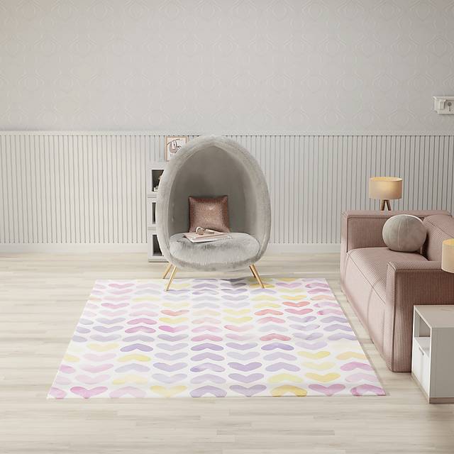 Kids Sweet Hearts Multi 5' x 7' Rug - Thumbnail - Image 2