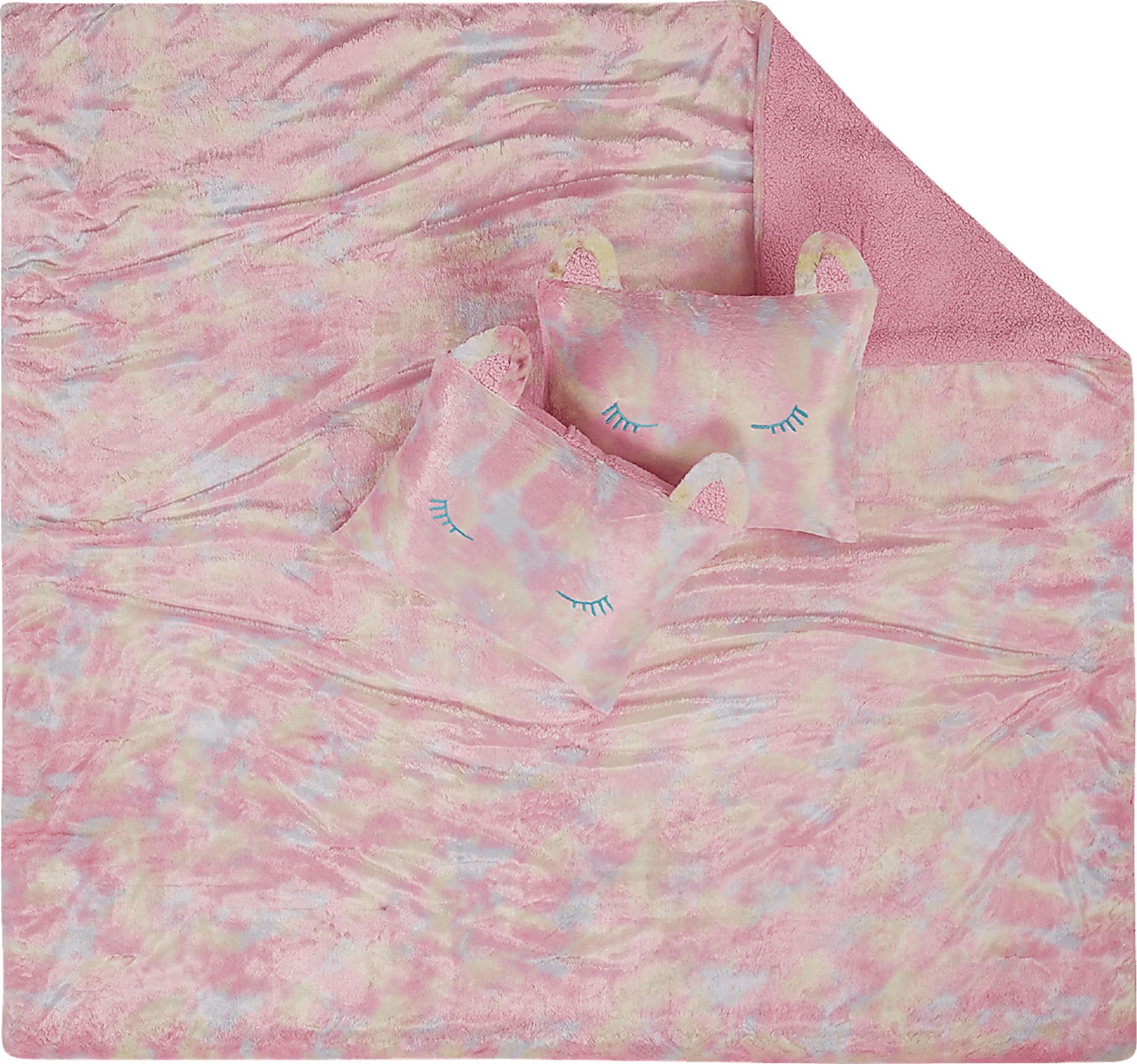 Kids Sweet Rainbow Pink 2 Pc Twin XL Comforter Set - Image 5