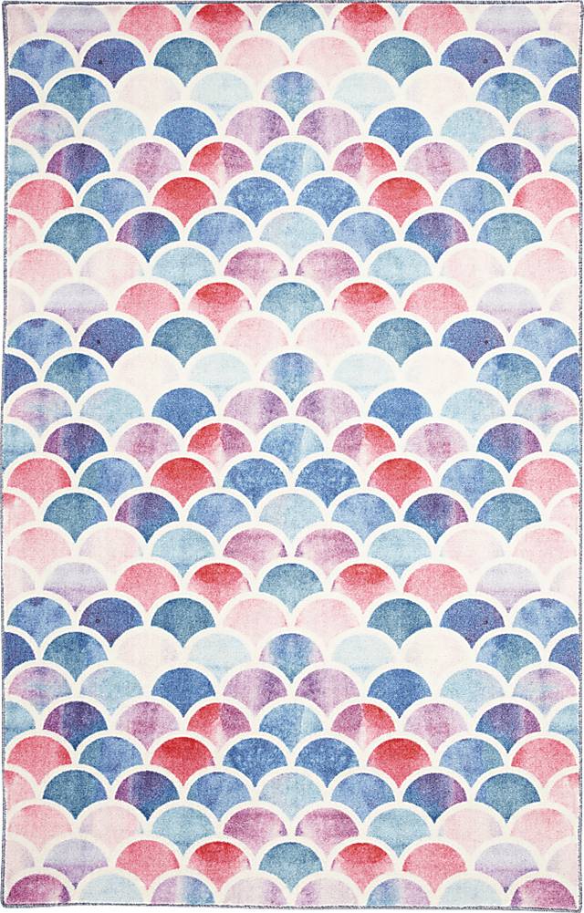Kids Sweet Waves Pink 5' x 8' Rug - Thumbnail - Image 1