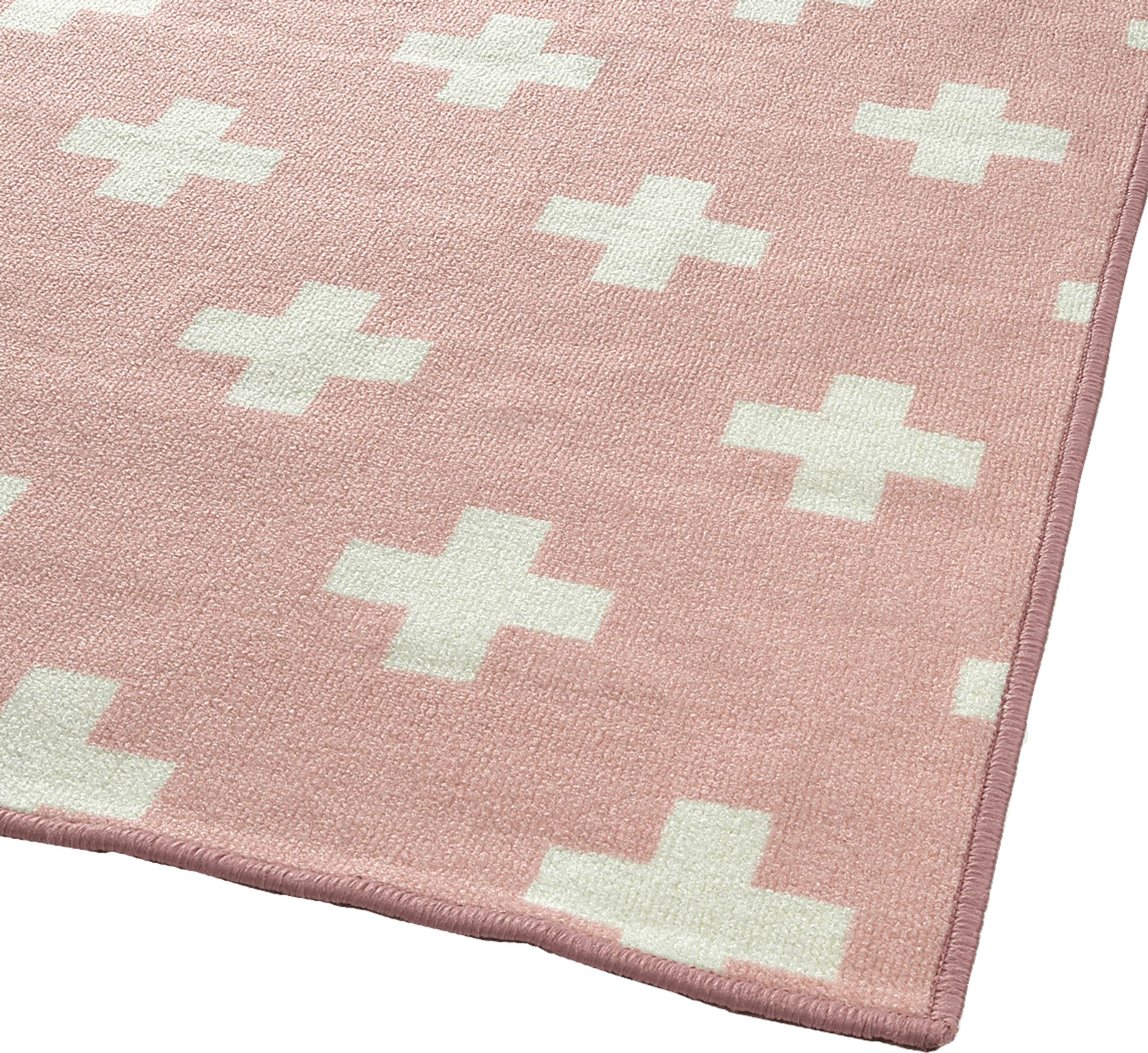 Kids Swiss Cross Pink 5' x 7' Rug - Image 3