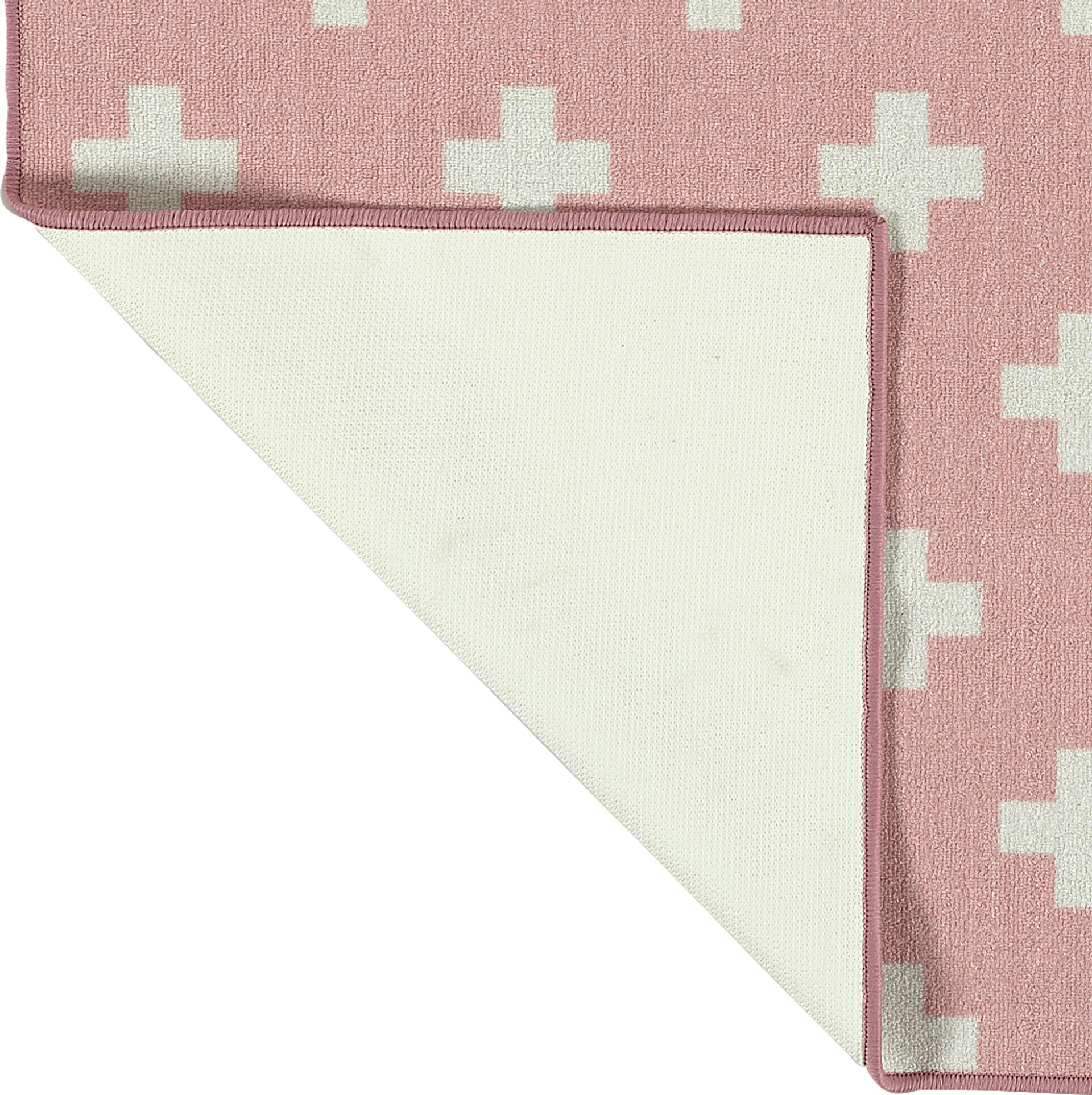 Kids Swiss Cross Pink 5' x 7' Rug - Image 4