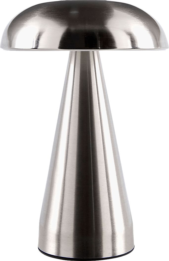 Kids Tall Mush Silver Lamp