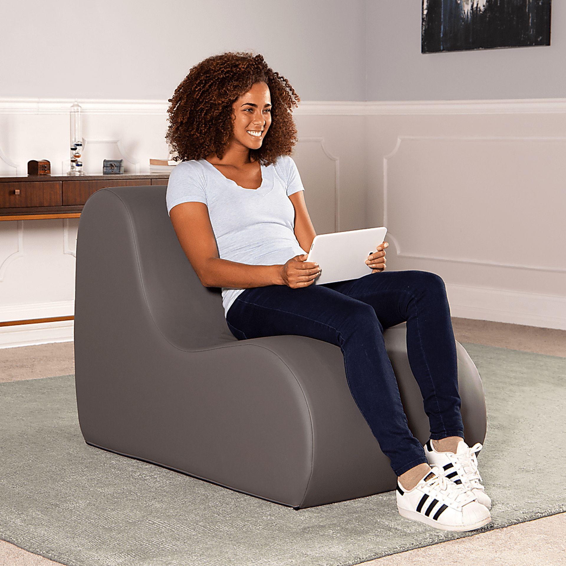 Kids Tamiko Gray Large Chair - Image 4