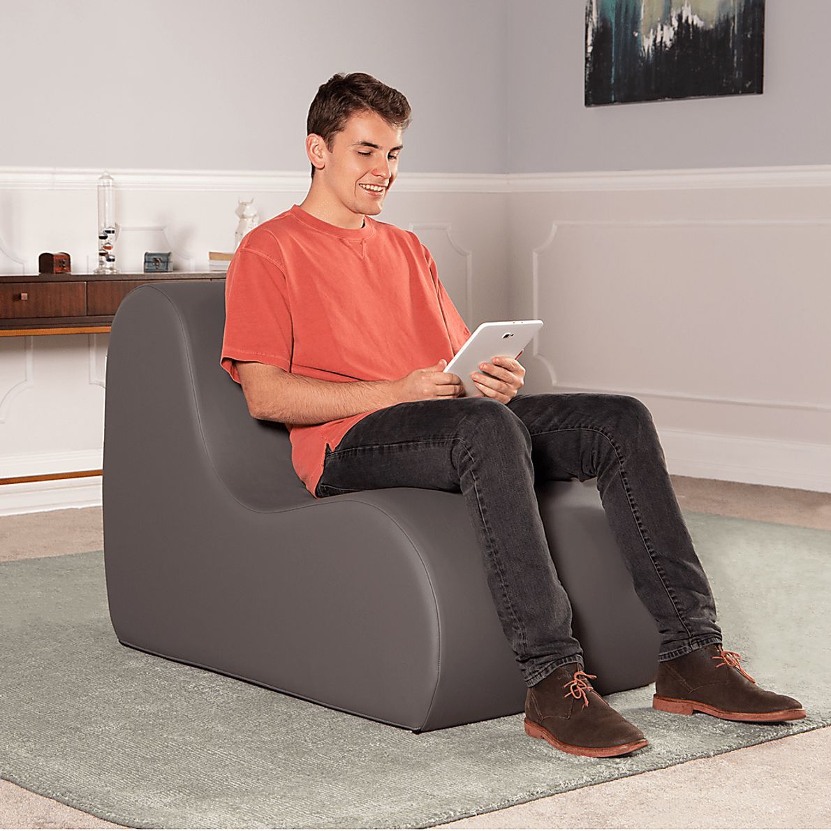 Kids Tamiko Gray Large Chair