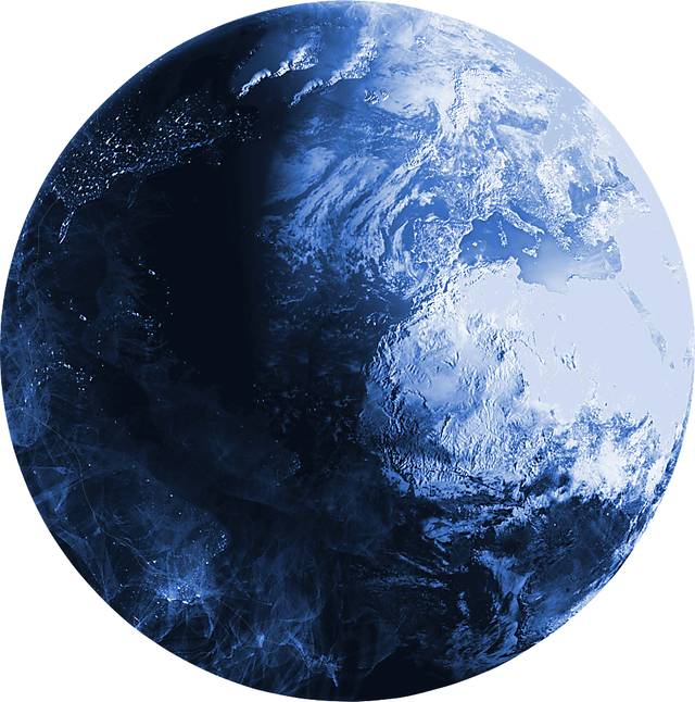 Kids Terra Mater Blue 5' Round Rug - Thumbnail - Image 1