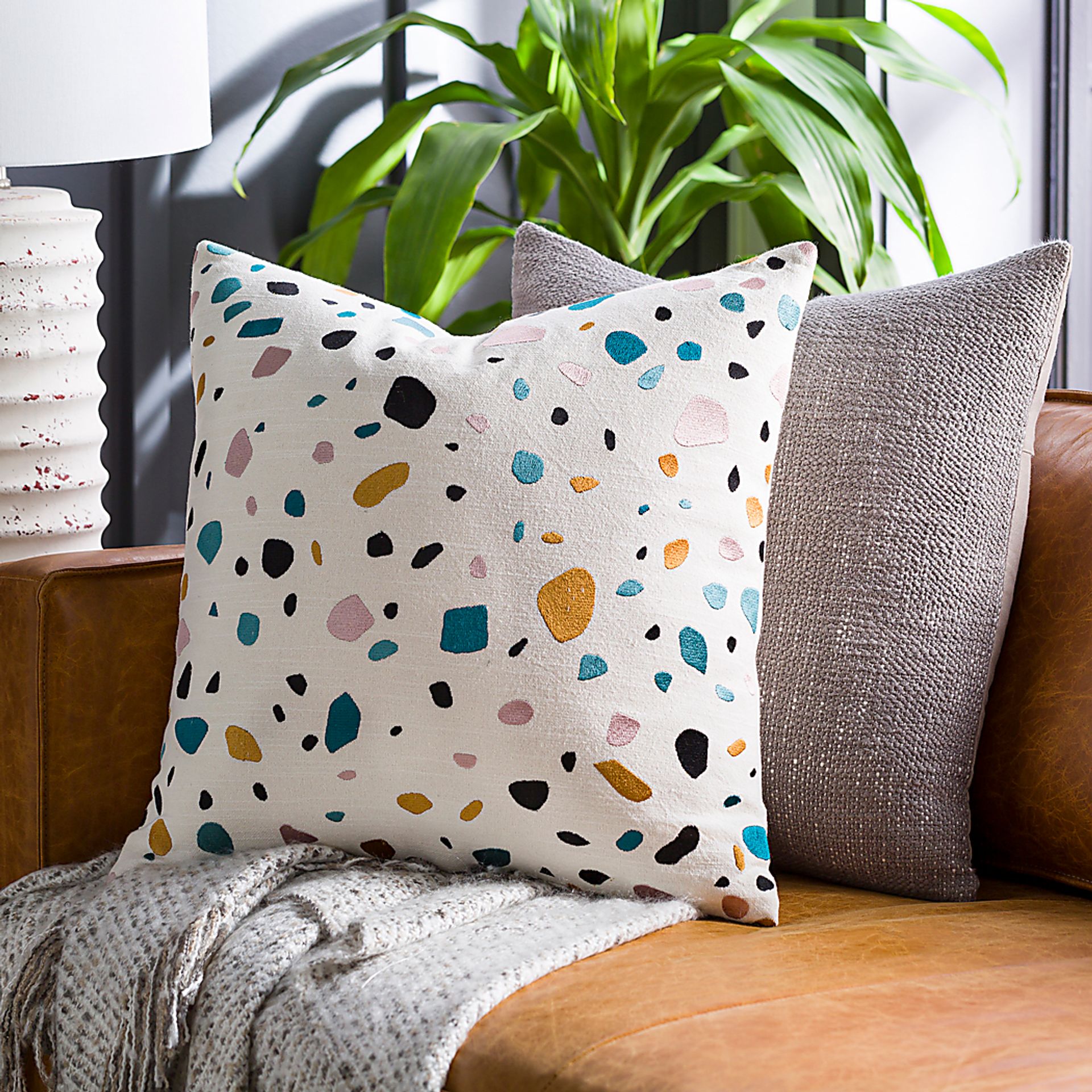 Kids Terra Pebble White Accent Pillow - Image 4