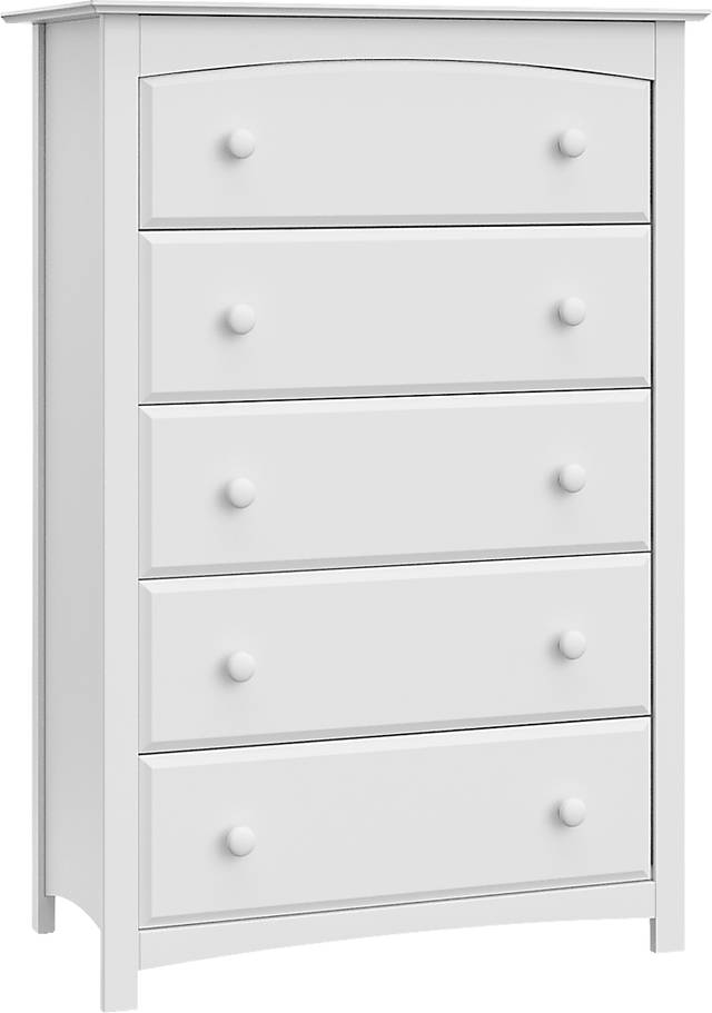 Kids Theophilus White 5 Drawer Chest - Thumbnail - Image 1