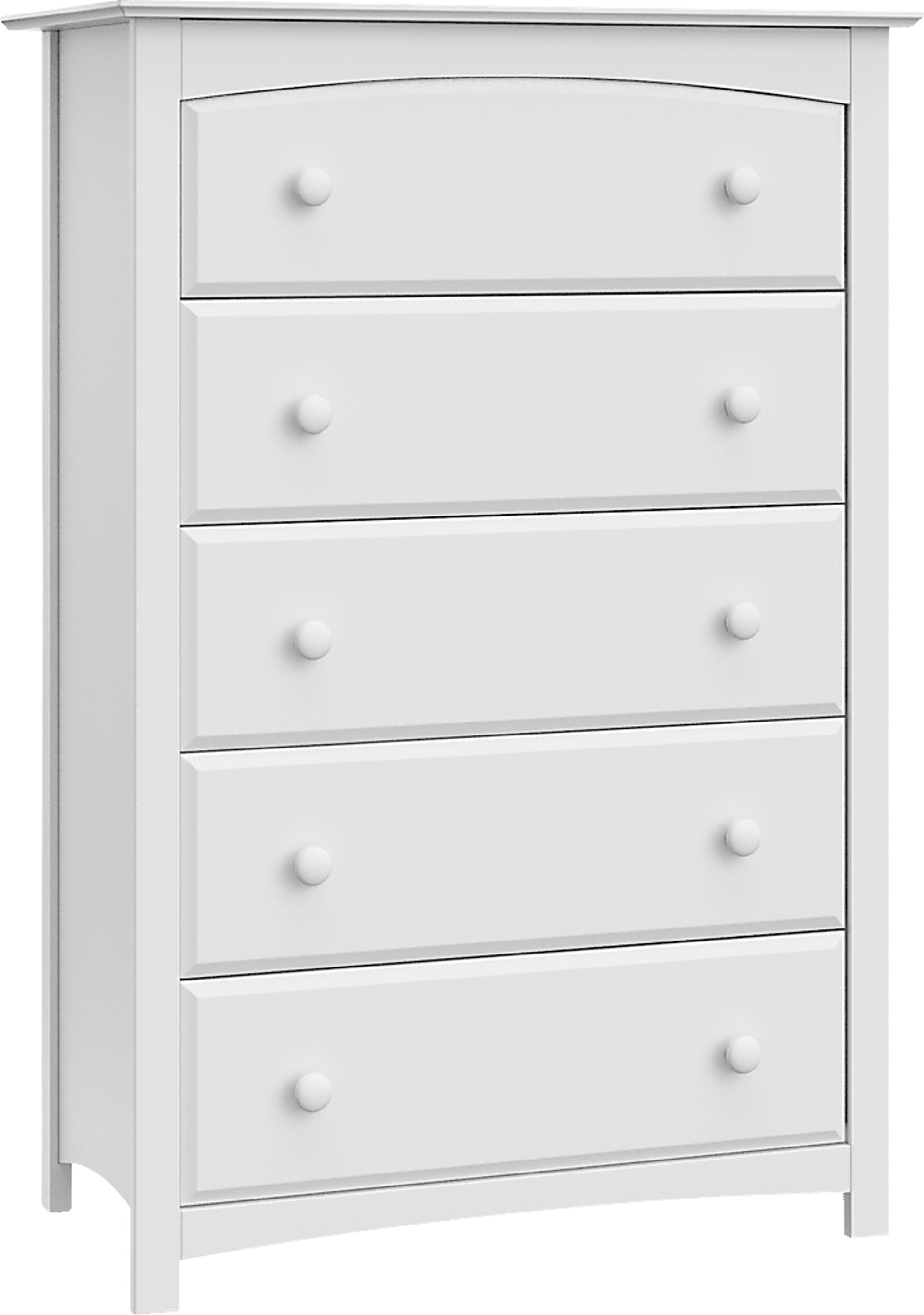 Kids Theophilus White 5 Drawer Chest - Image 1