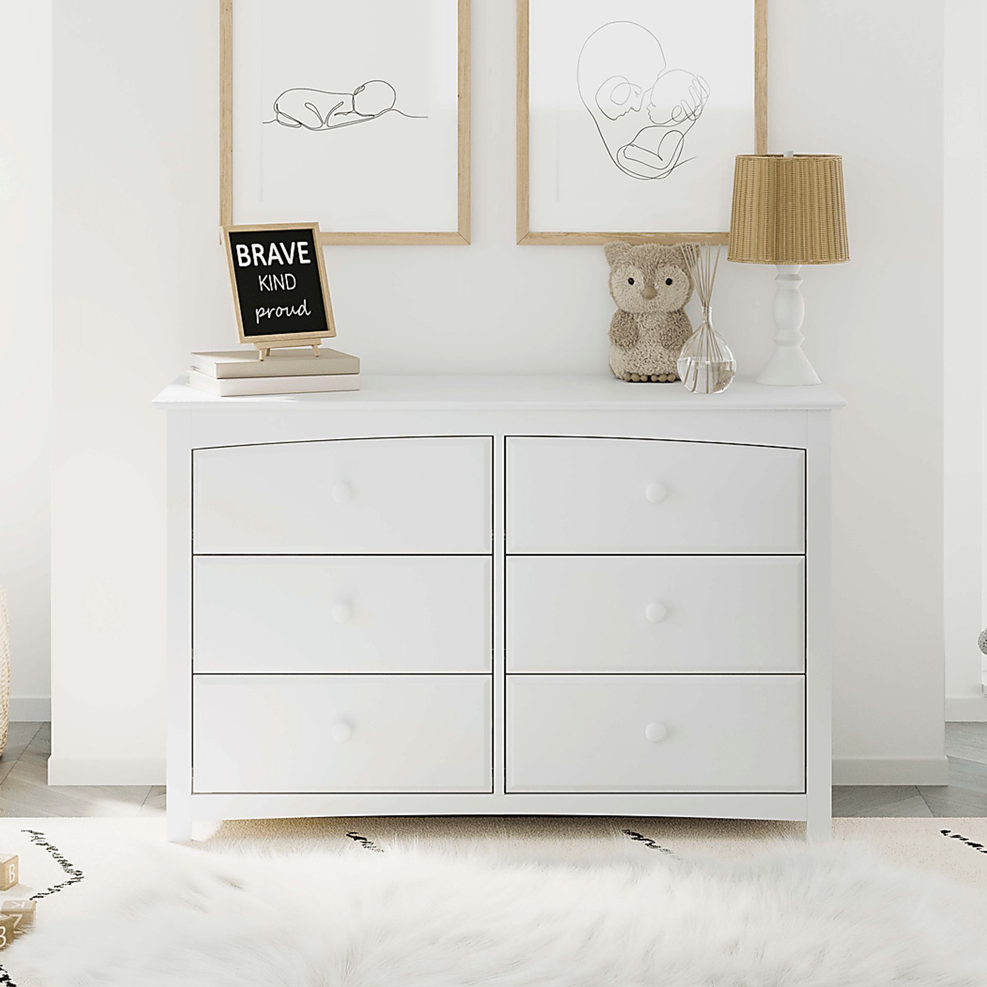 Kids Theophilus White 6 Drawer Dresser - Image 2