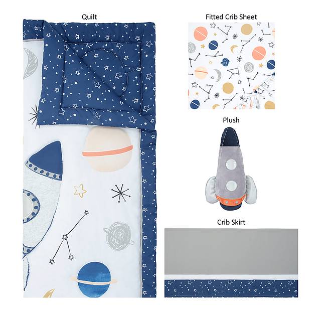 Kids Thiago Blue 4 Pc Baby Bedding Set - Thumbnail - Image 4