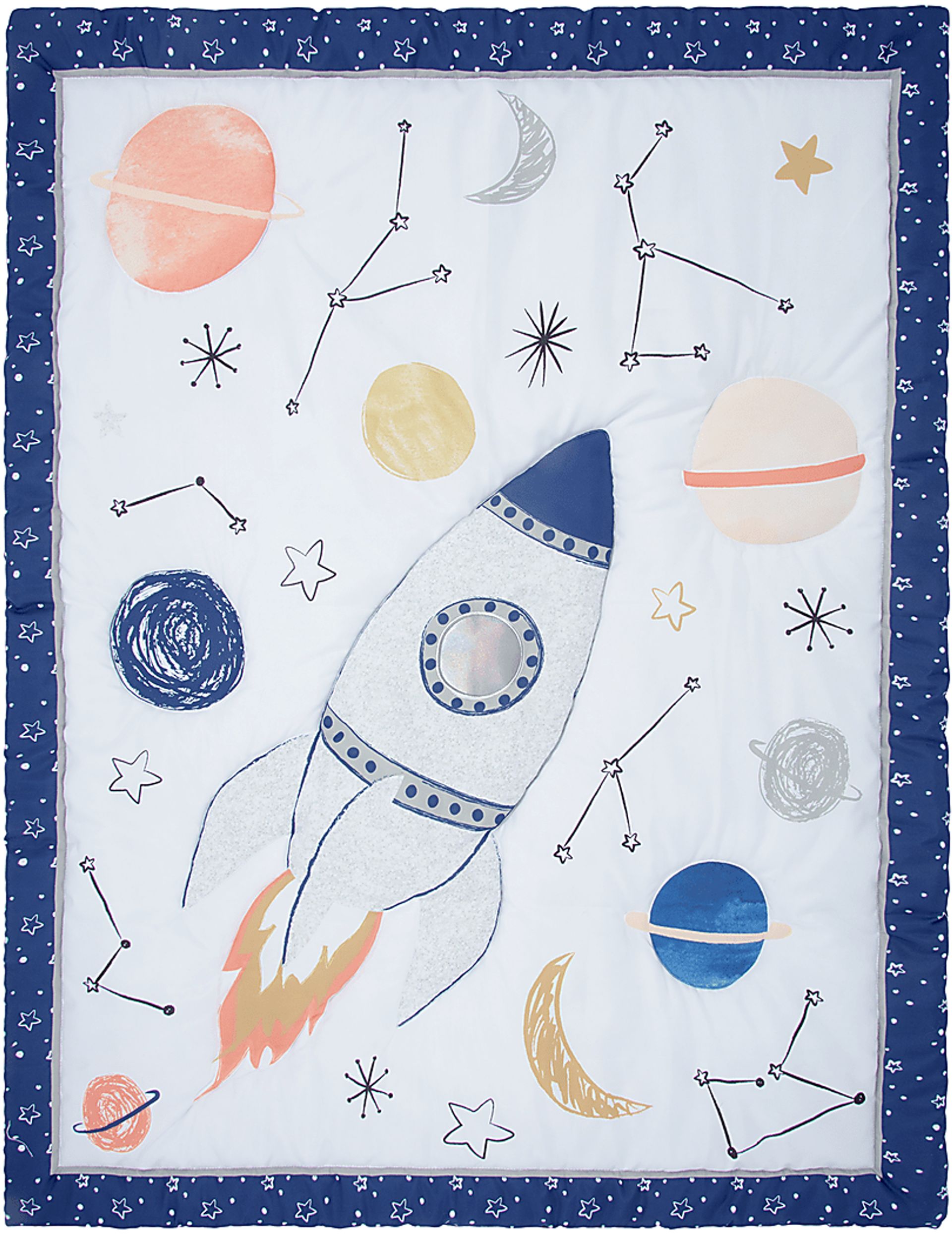 Kids Thiago Blue 4 Pc Baby Bedding Set - Image 5