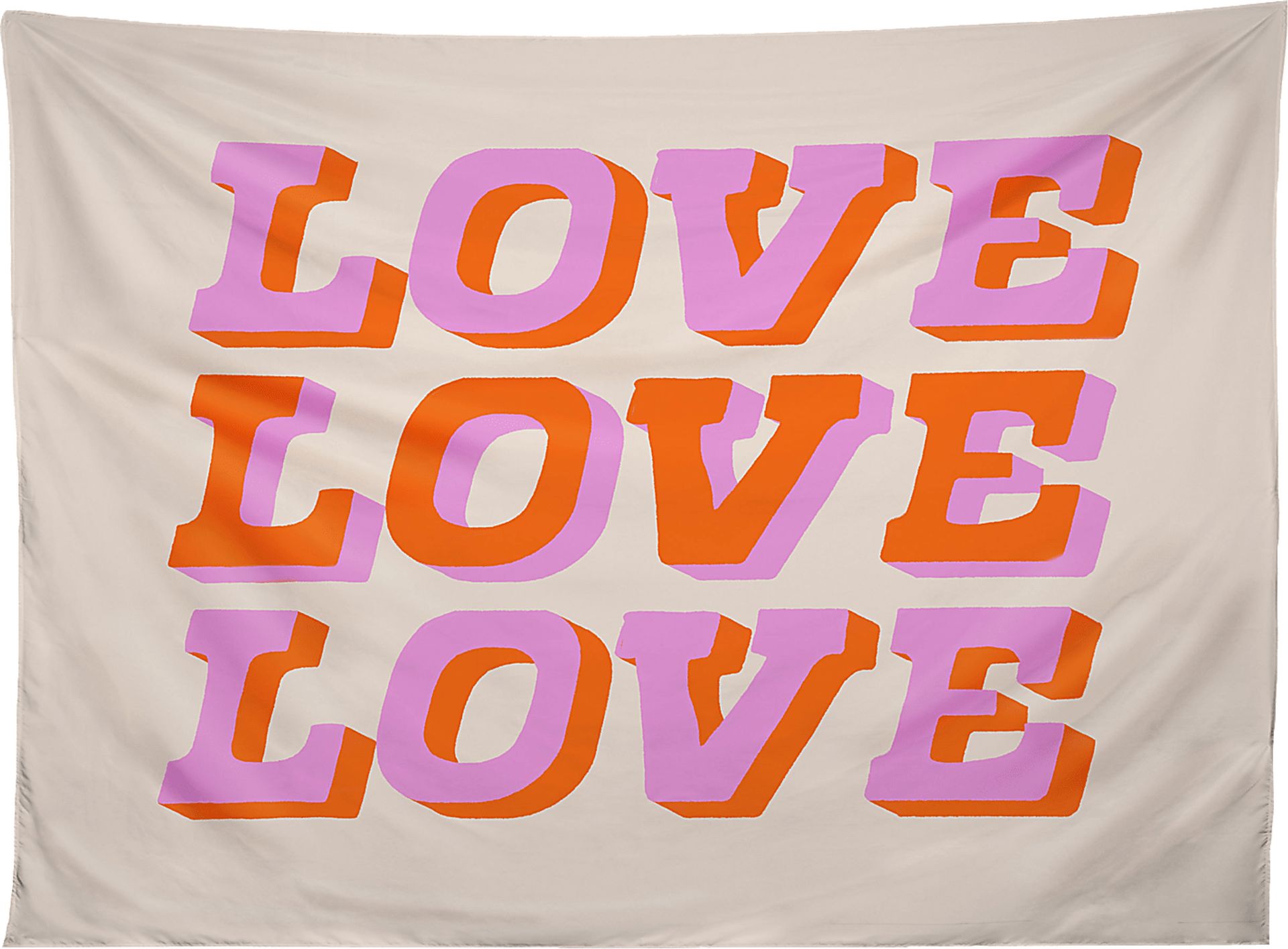 Kids Three Times The Love Beige Tapestry - Image 1