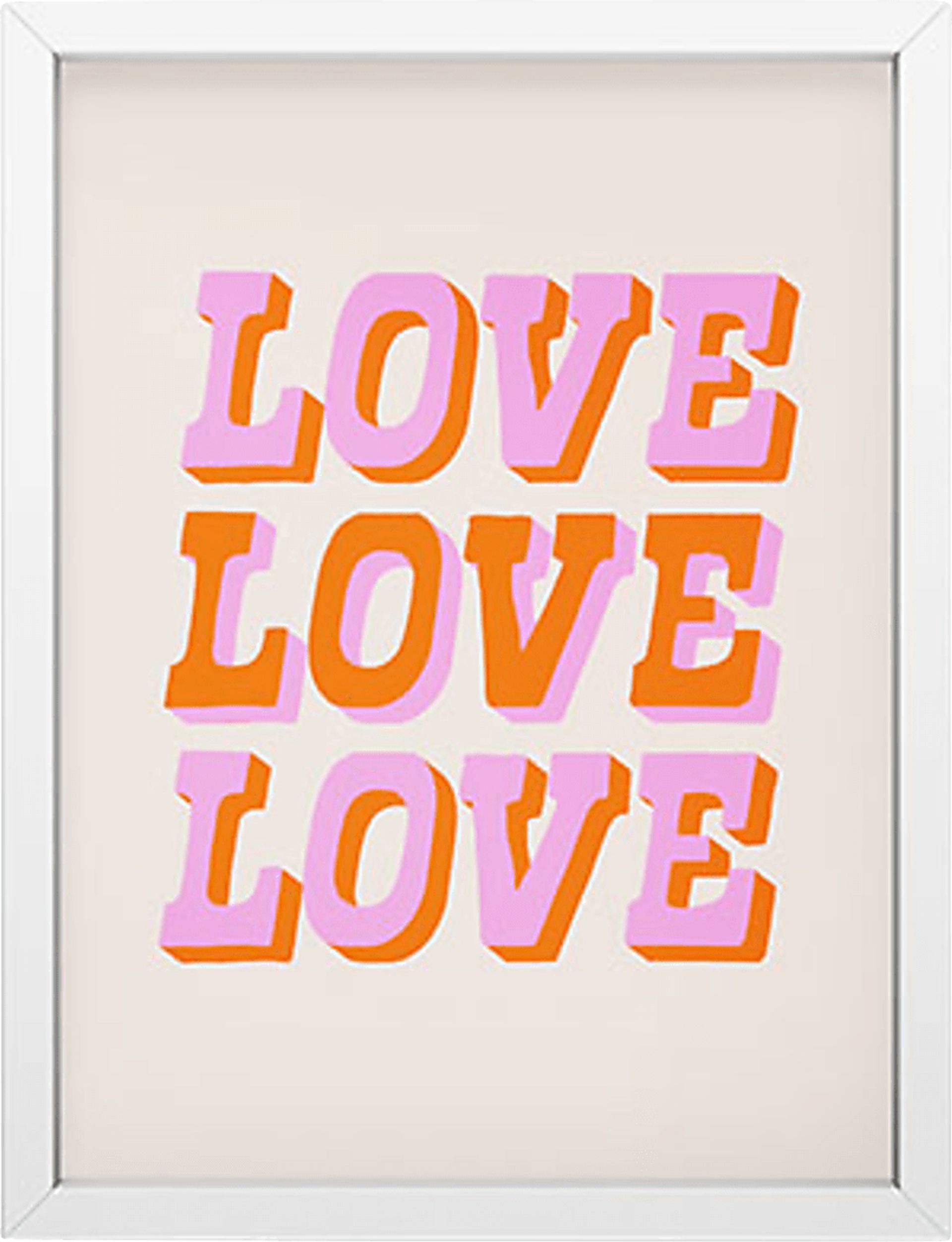Kids Three Times The Love White Mini Framed Art - Image 1