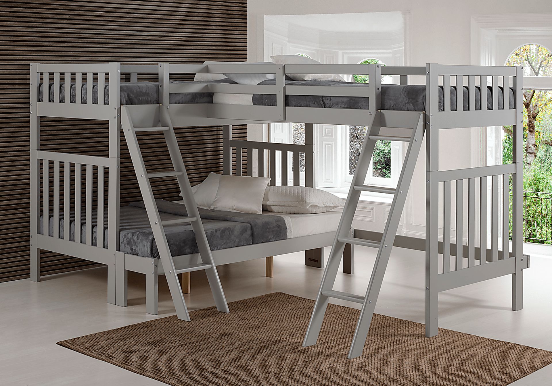 Kids Tillcester Dove Gray Twin/Twin/Full Bunk Bed - Image 2