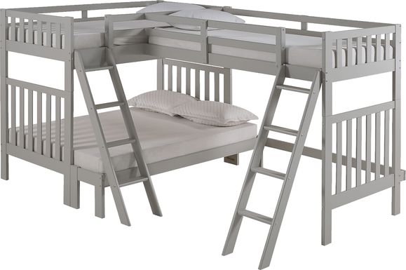 Kids Tillcester Dove Gray Twin/Twin/Full Bunk Bed