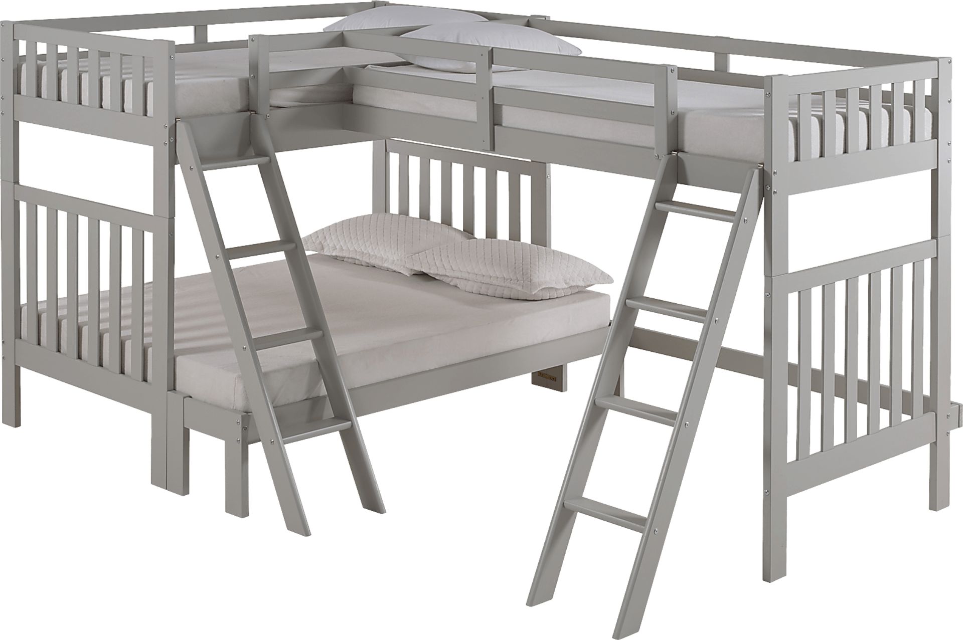 Kids Tillcester Dove Gray Twin/Twin/Full Bunk Bed - Image 1