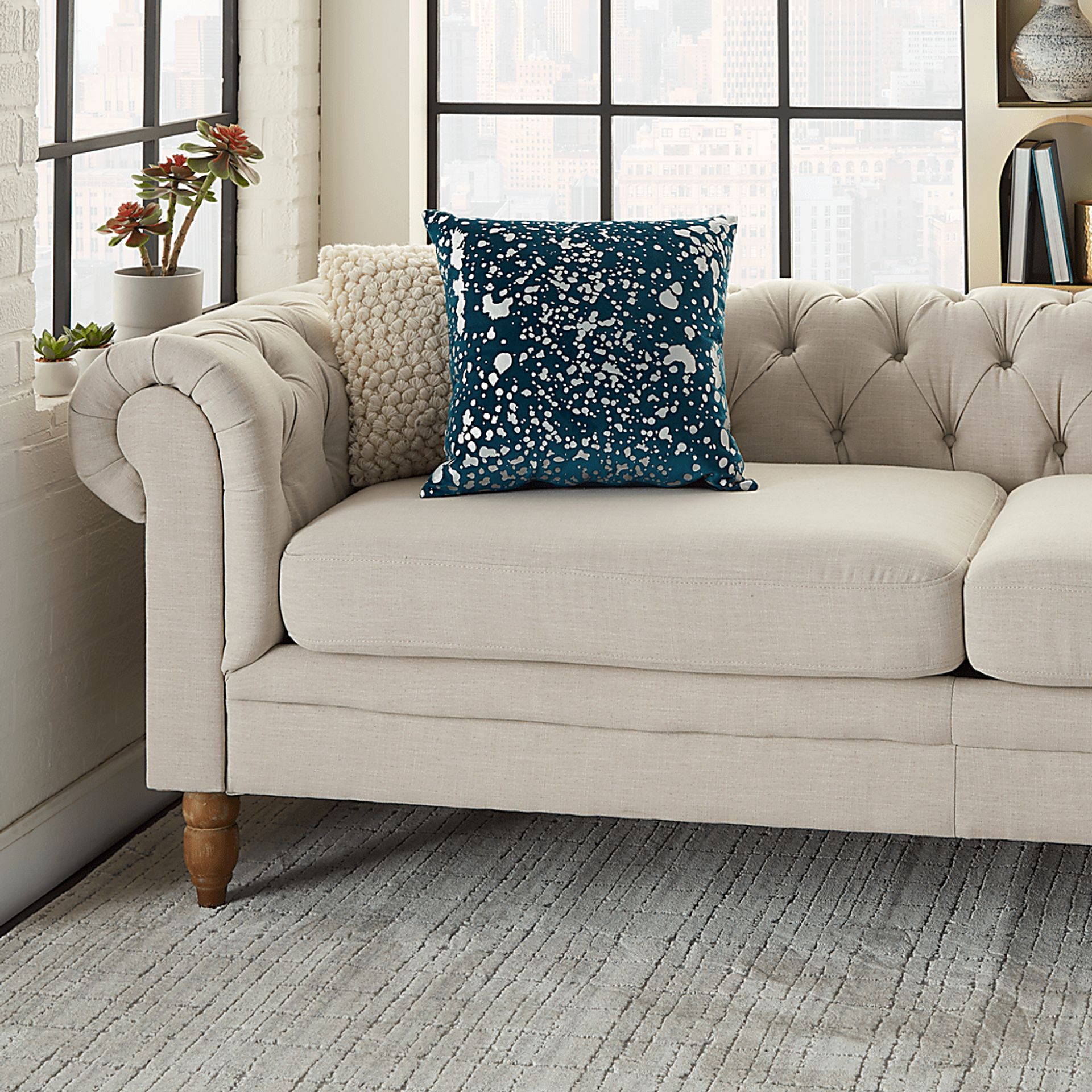 Kids Toringdon Teal Throw Pillow - Image 3