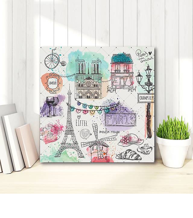 Kids Tourist in Paris White Artwork - Thumbnail - Image 2
