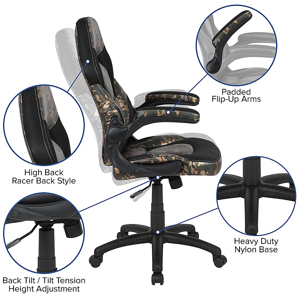 Tournne Green Office Gaming Chair - Thumbnail 3