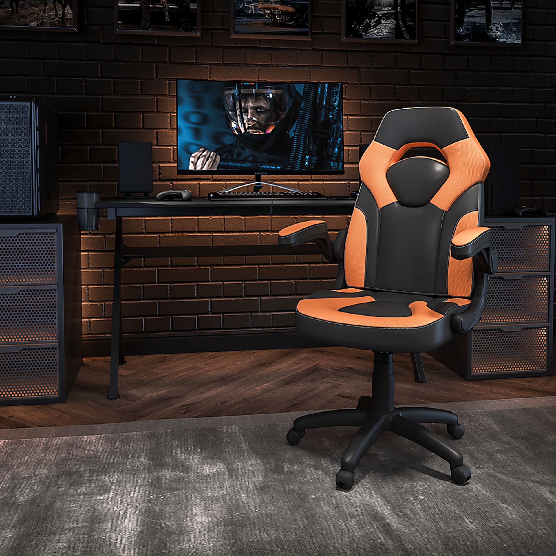 Tournne Orange Office Gaming Chair - Image 10