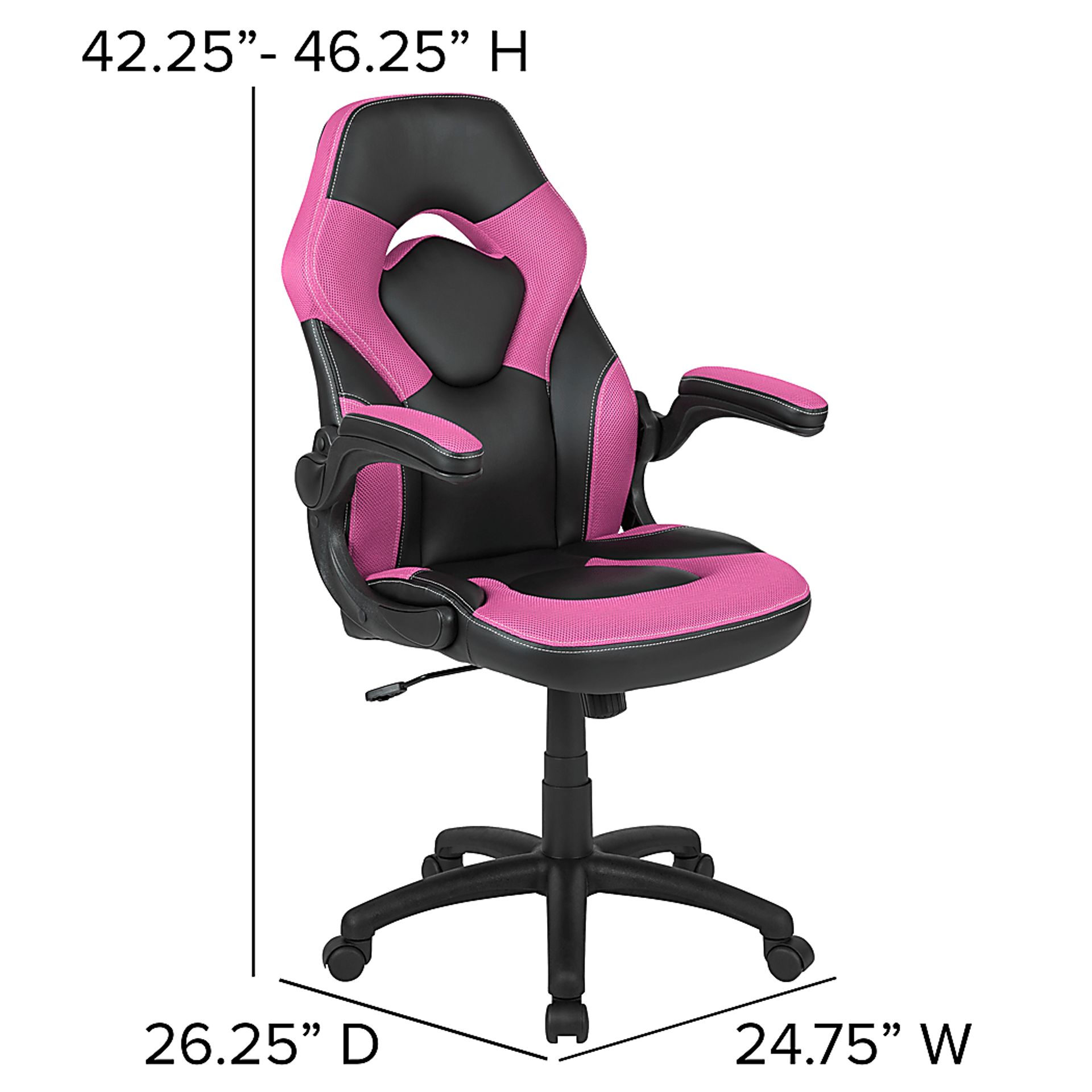 Tournne Pink Office Gaming Chair - Image 11